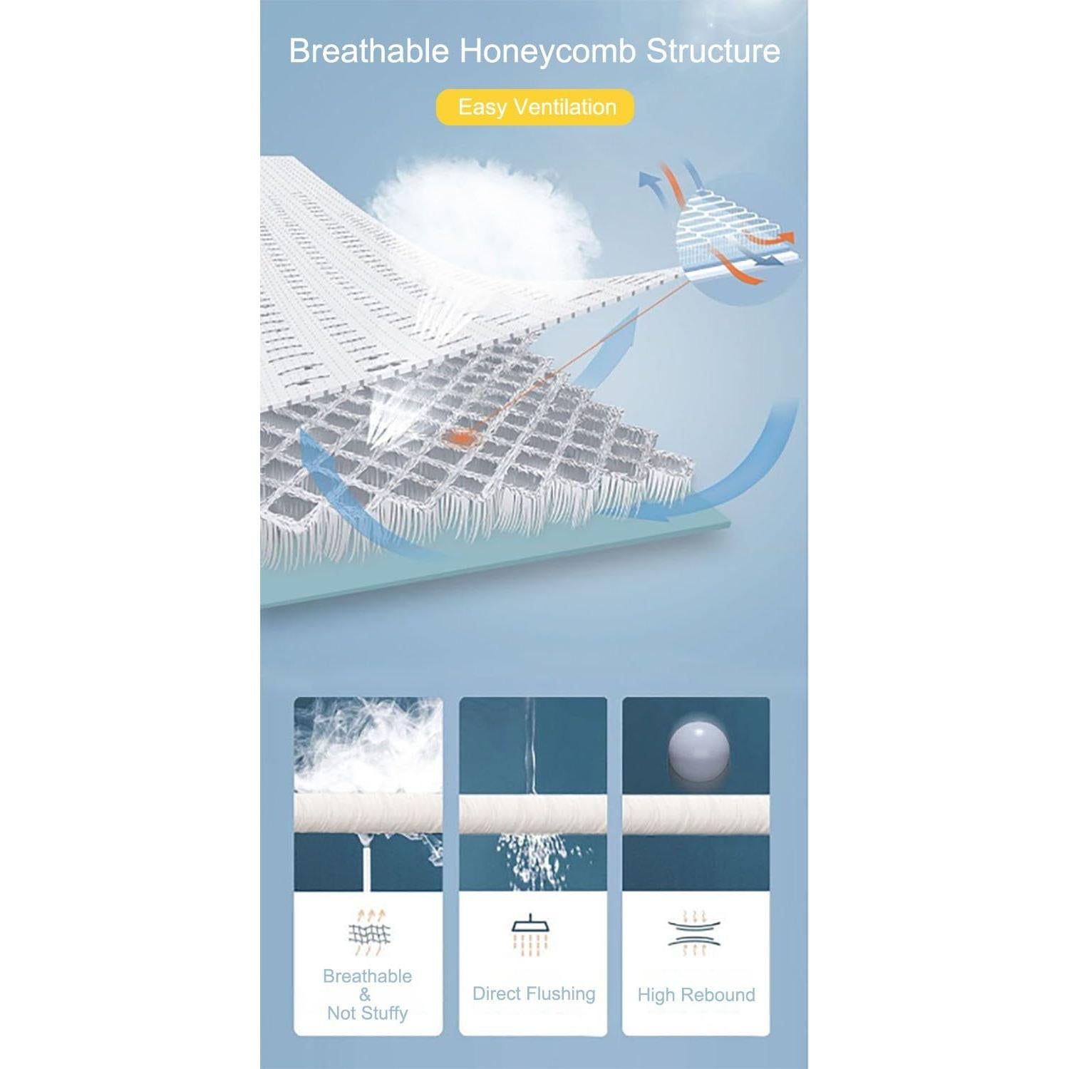 Cojín de Asiento de Coche ACDIAC 3 Piezas Diseño Flor Transpirable