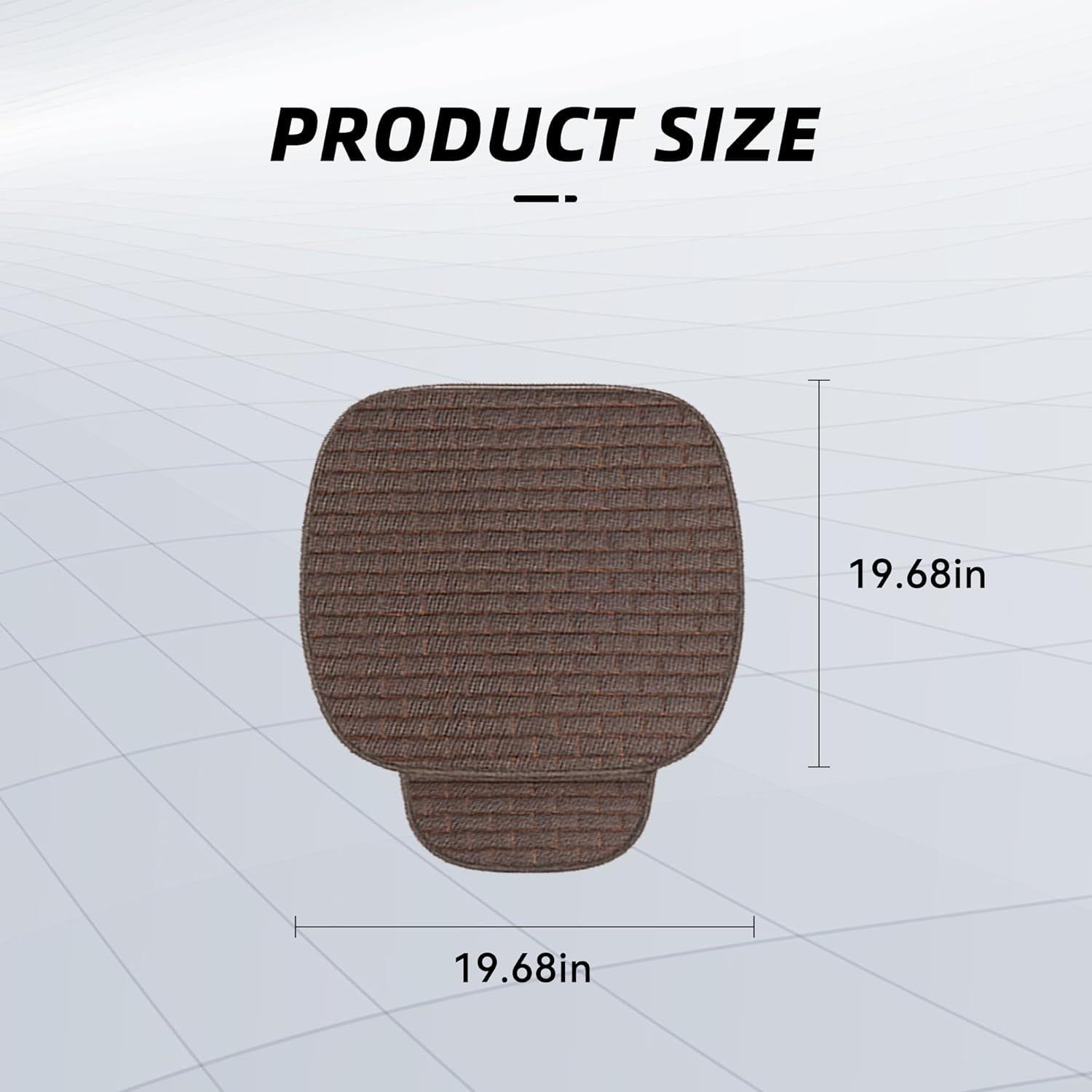 Funda de Asiento de Coche Tioollev Lino Antideslizante Café