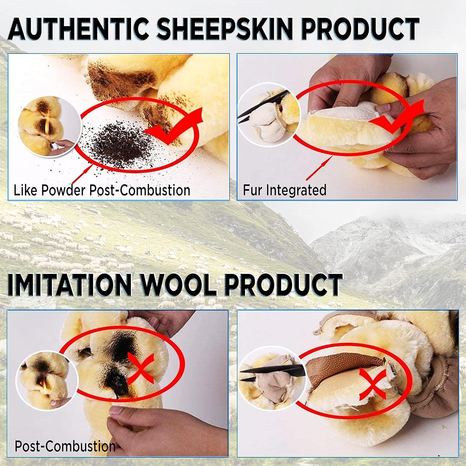 Cubierta de Reposabrazos de Cordero Australiano Andalus - Púrpura 29x16cm