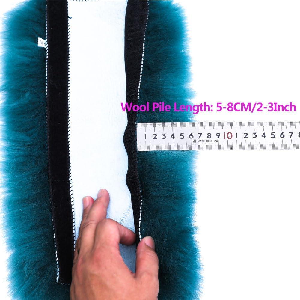 Fuzzy Sheepskin Seat Belt Cover, Fluffy Seatbelt Cover Pad for Pacemaker Adults Kids Women Universal Plush Cozy Long Wool Car,2 Pack Steel