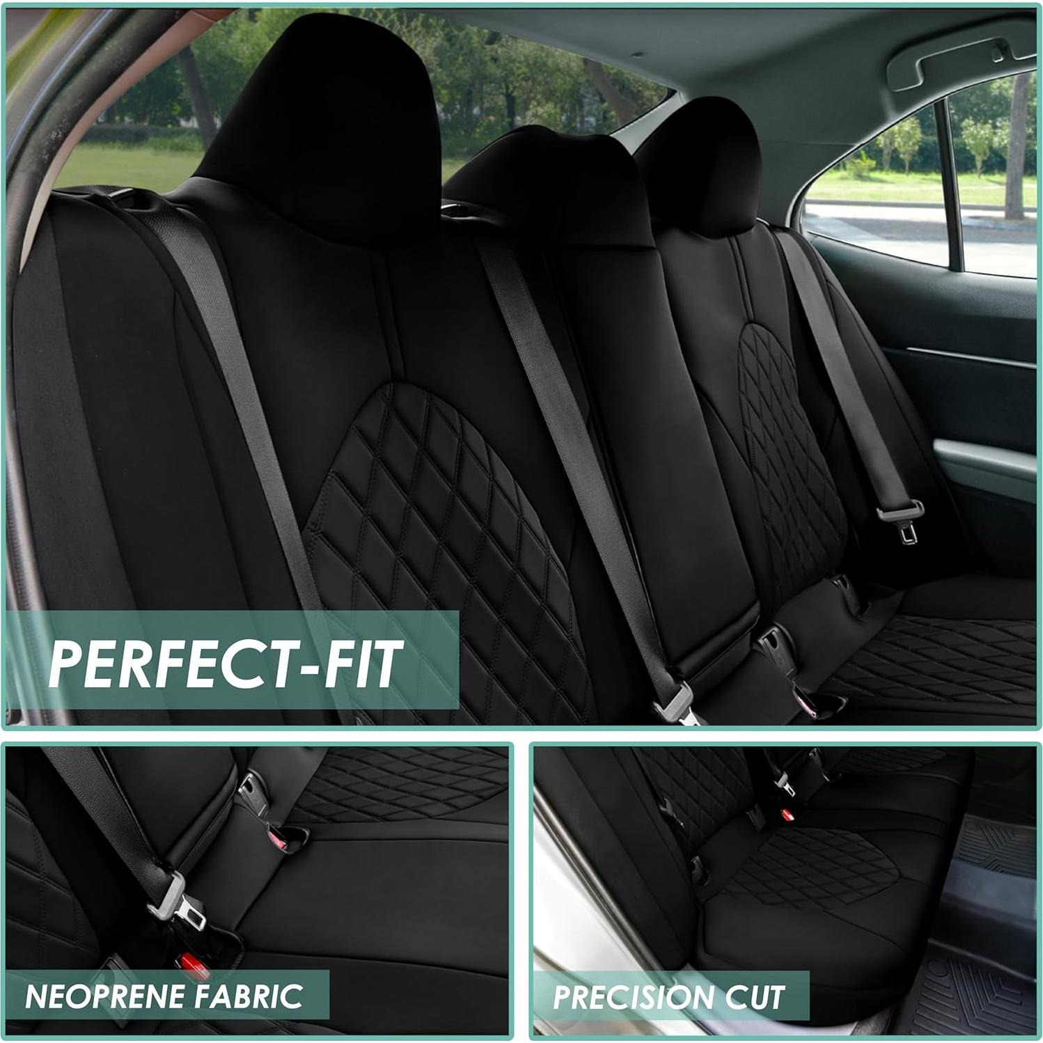 Cubiertas de Asiento Trasero FH Group Neopreno Negro para Toyota Camry 2018-2024