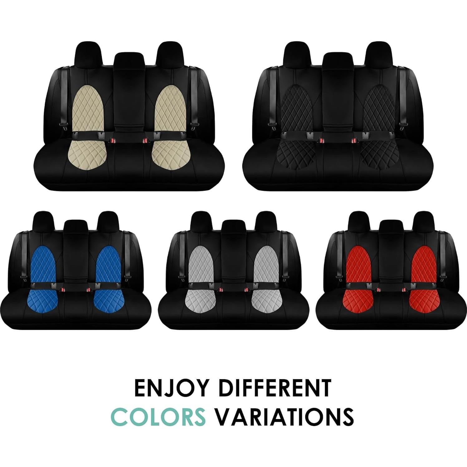 Cubiertas de Asiento Trasero FH Group Neopreno Negro para Toyota Camry 2018-2024