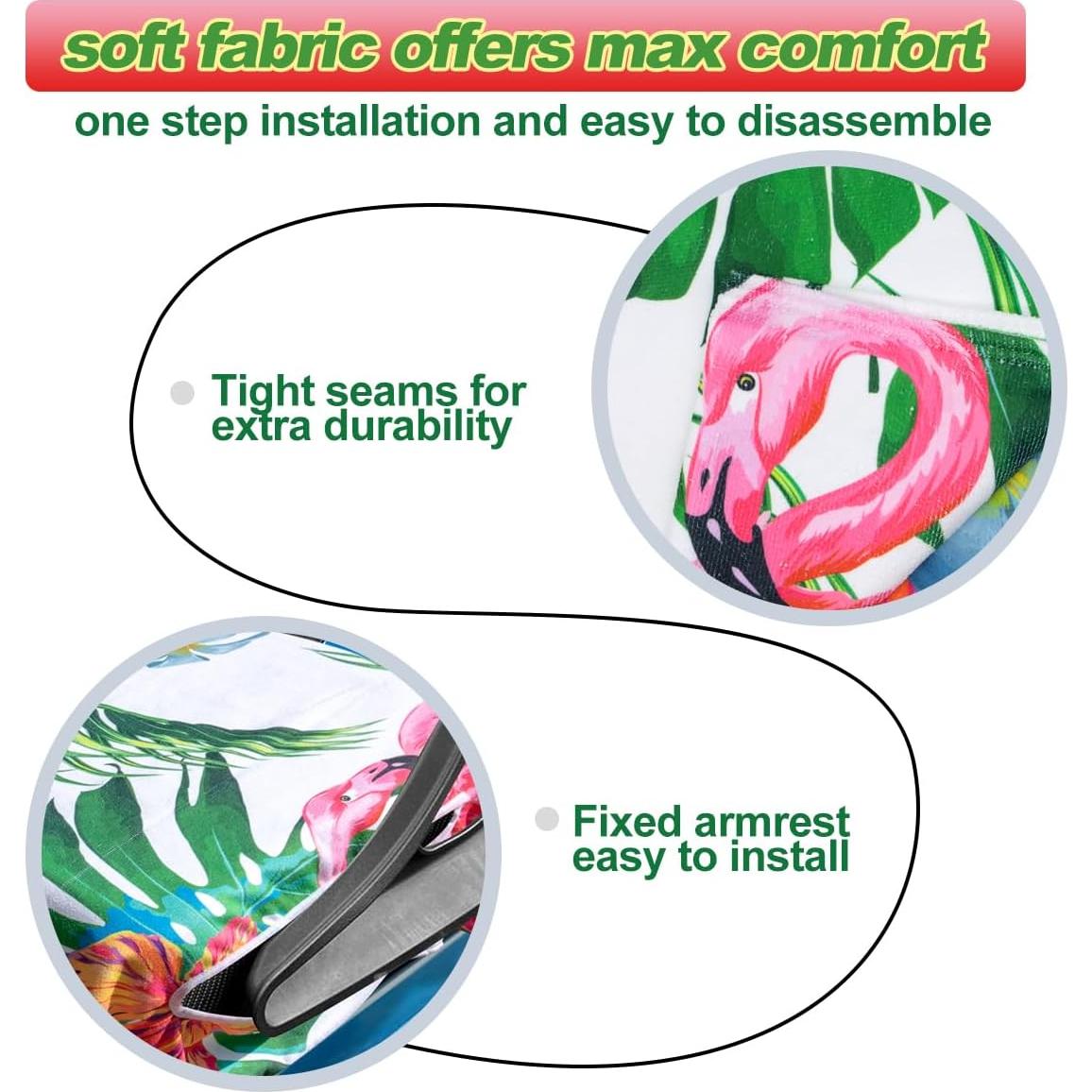 Manta de Asiento para Carro de Golf Barudan Flamingo 129.54x78.74cm