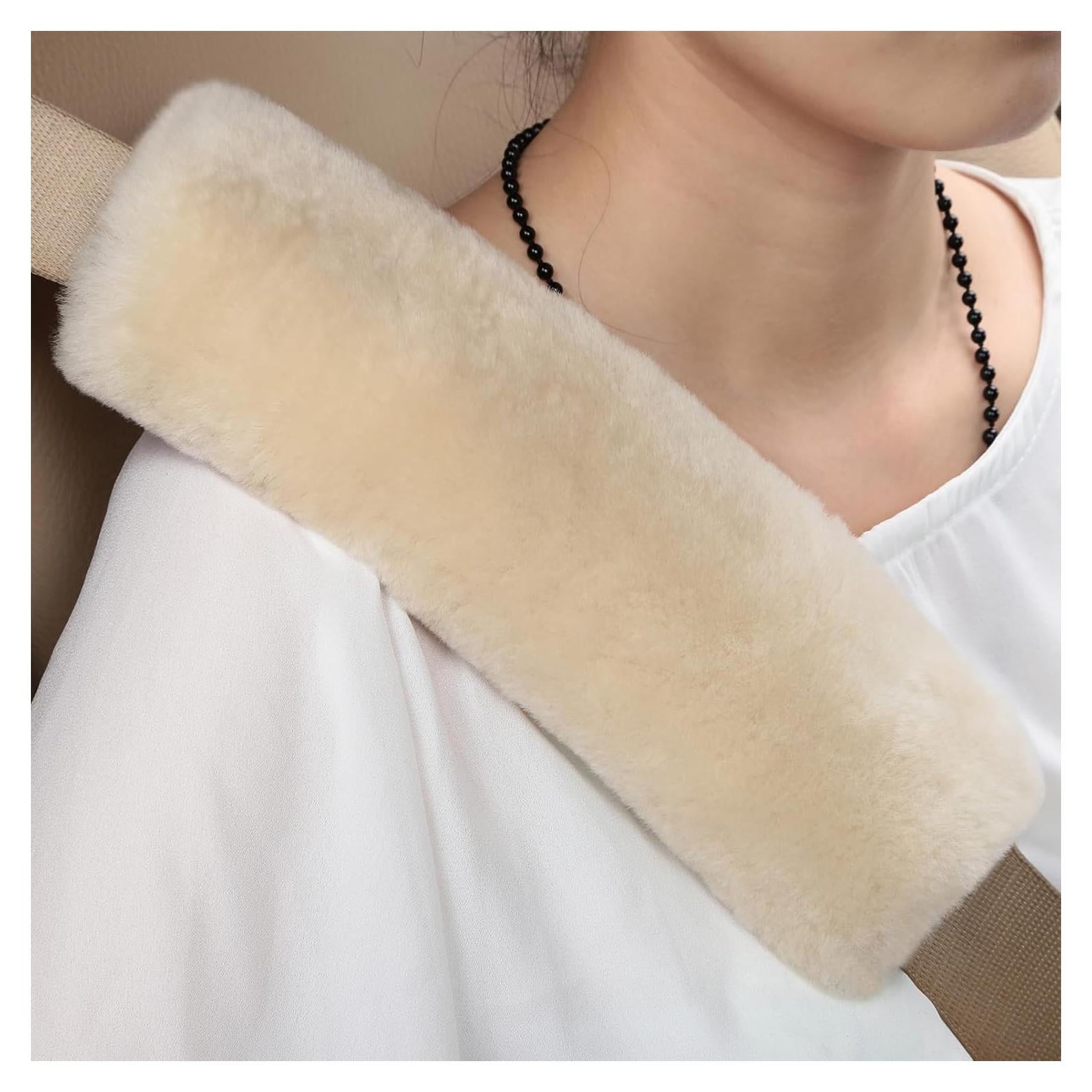 Cubierta de cinturón de seguridad ROYAGO 2 piezas Beige Perla