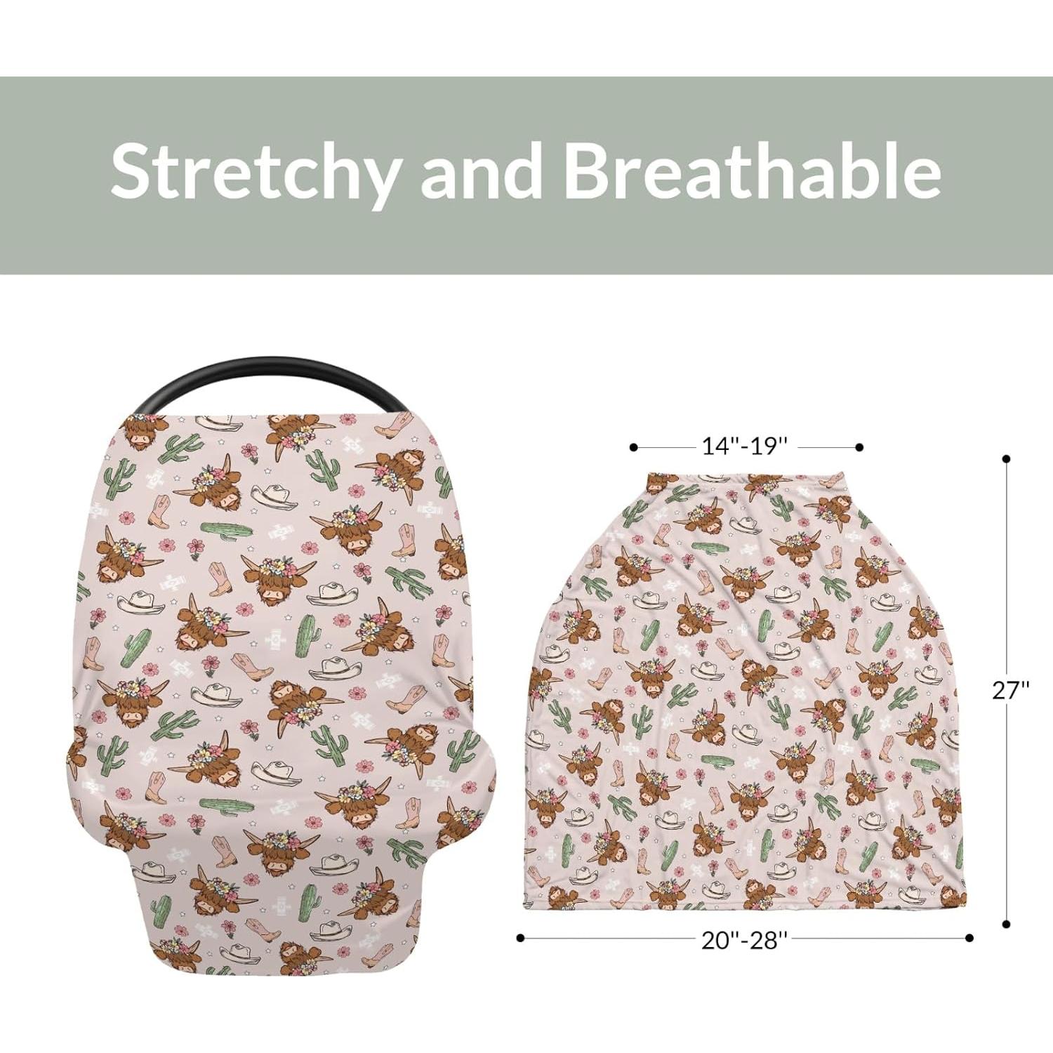 Cubierta de Asiento de Coche para Bebés Vaquera Rosa 5-en-1