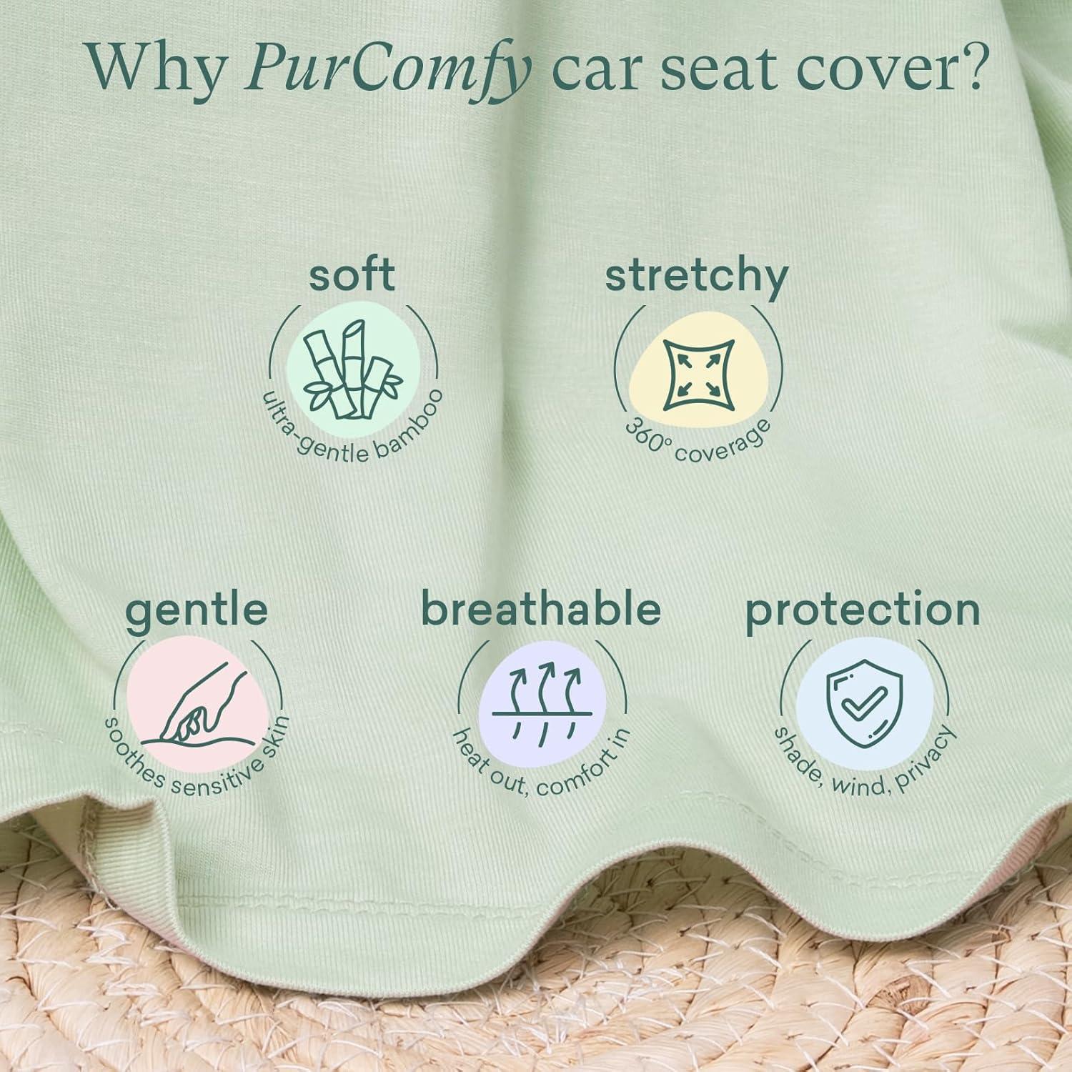 Funda para Asiento de Auto Bebé PurComfy Medianoche Suave