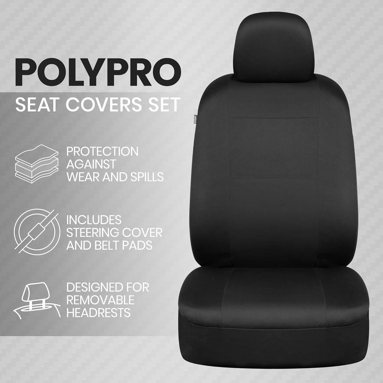 Cubiertas de Asiento de Coche BDK OS-312 Negro Completo