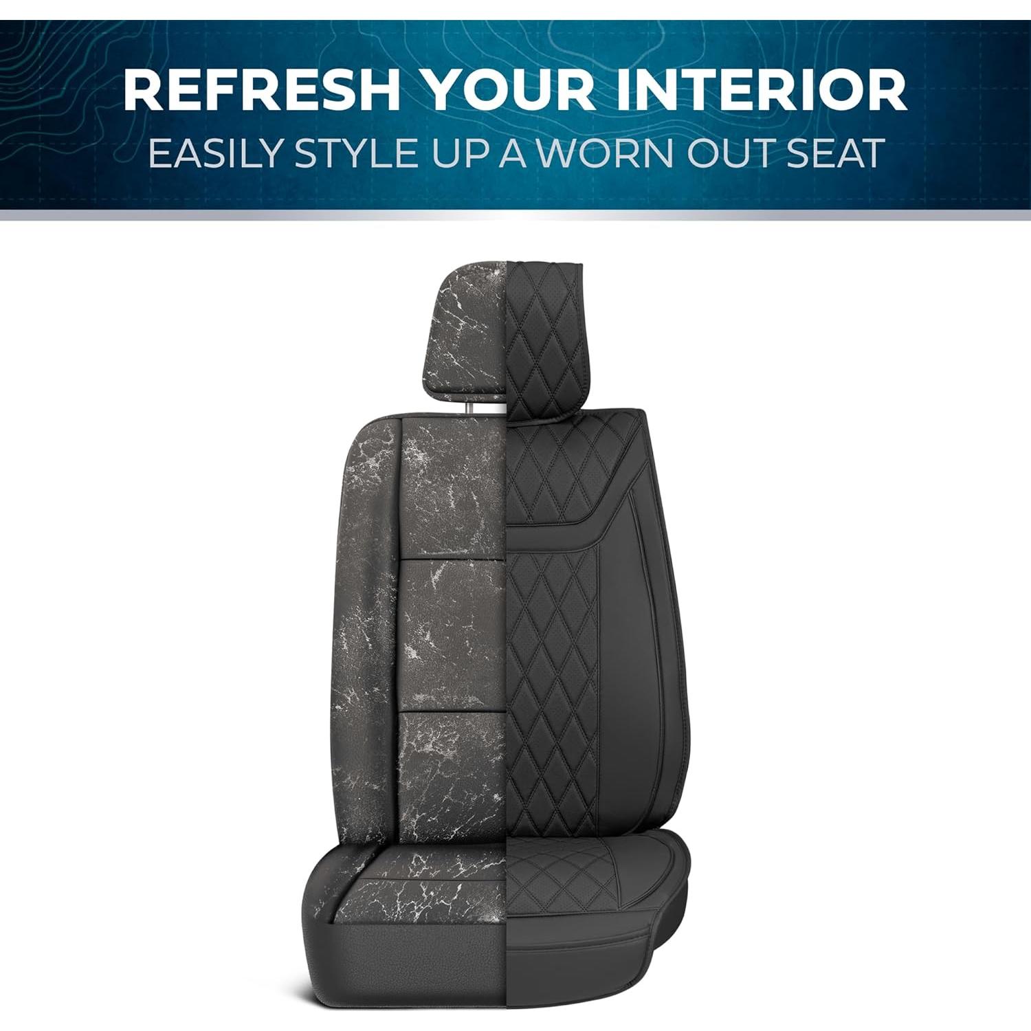 Cubiertas de Asientos MotorBox Cuero Sintético Negro Universal