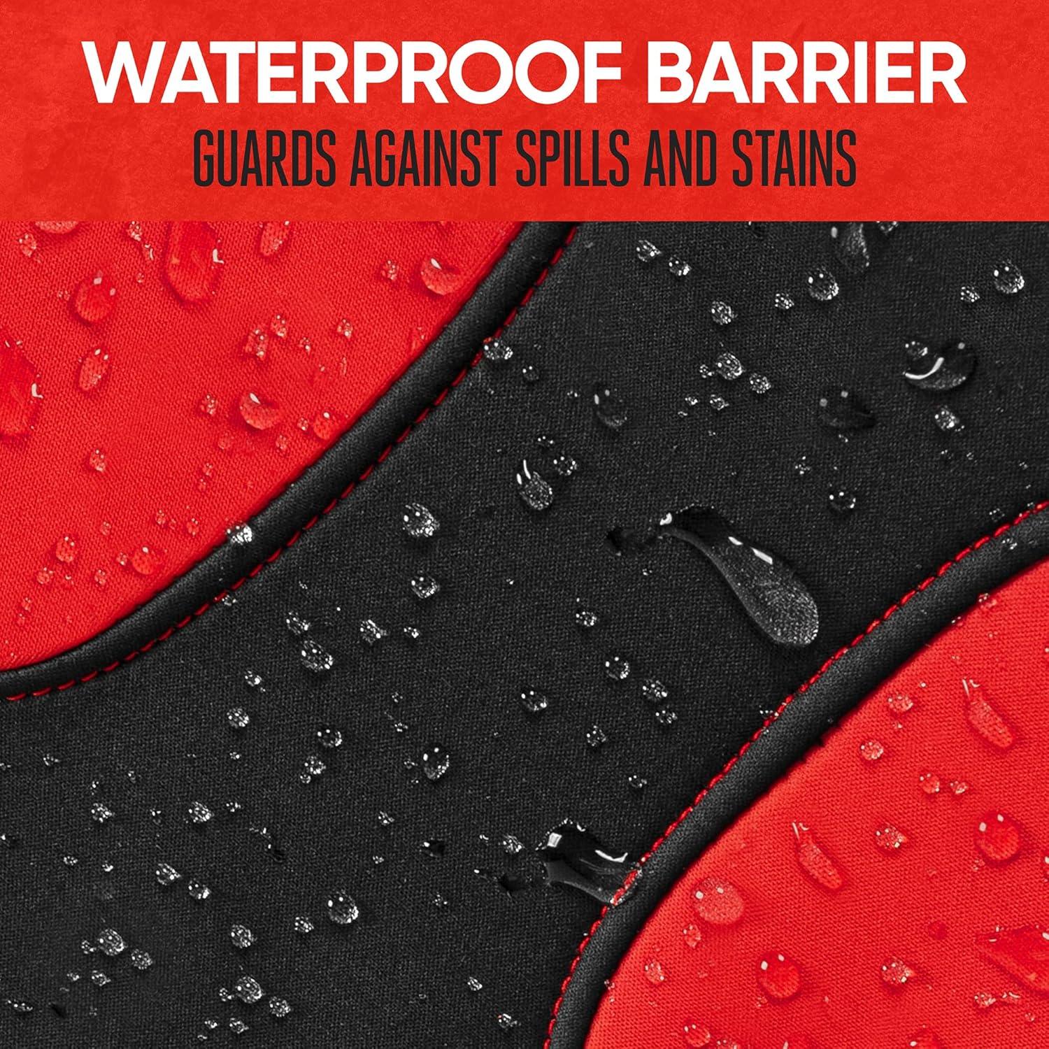 Cubiertas de Asiento BDK AquaShield Neopreno Impermeable Rojo