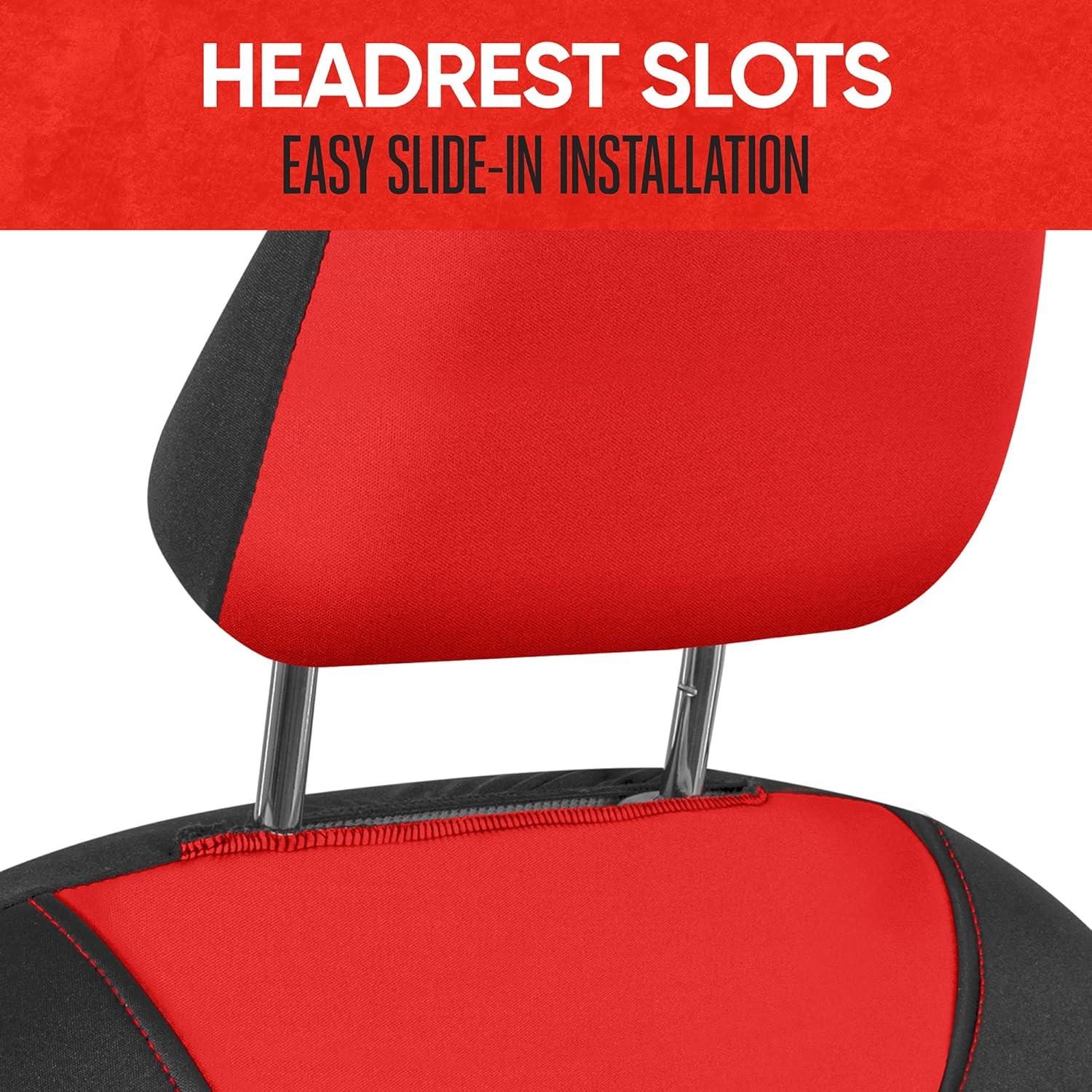 Cubiertas de Asiento BDK AquaShield Neopreno Impermeable Rojo