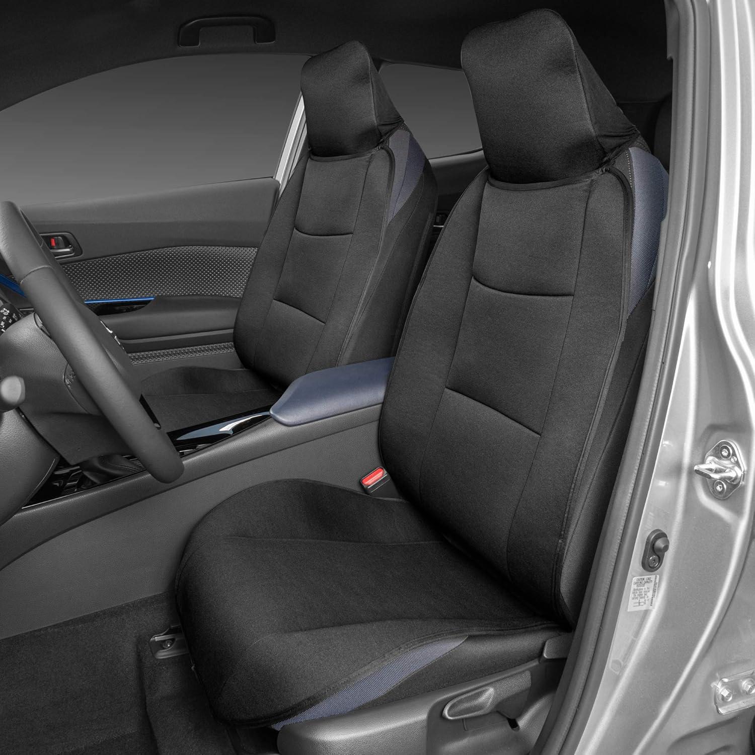 Cubiertas de Asiento Delantero BDK EasyFit Negro - Ajuste Universal