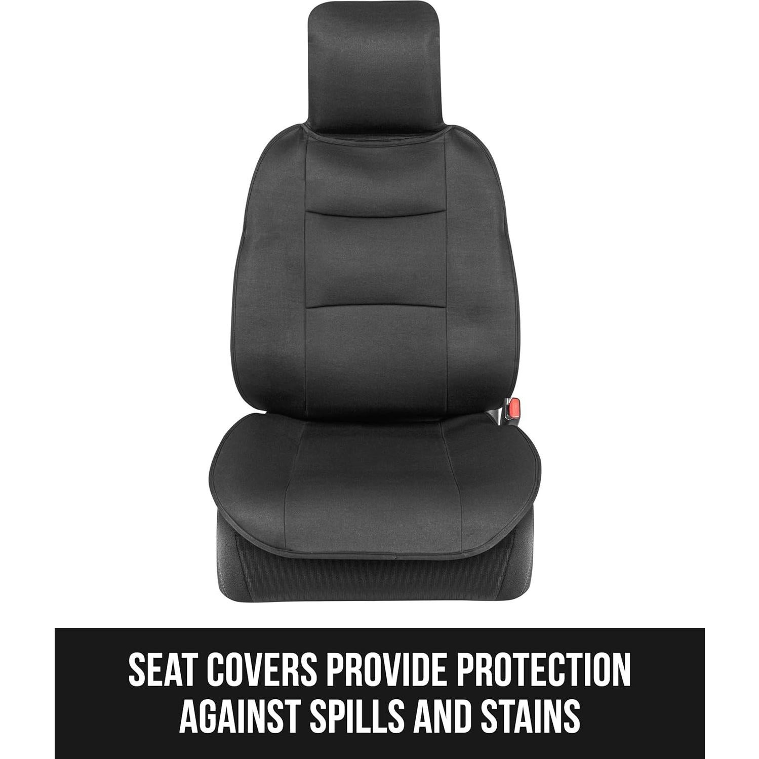 Cubiertas de Asiento Delantero BDK EasyFit Negro - Ajuste Universal