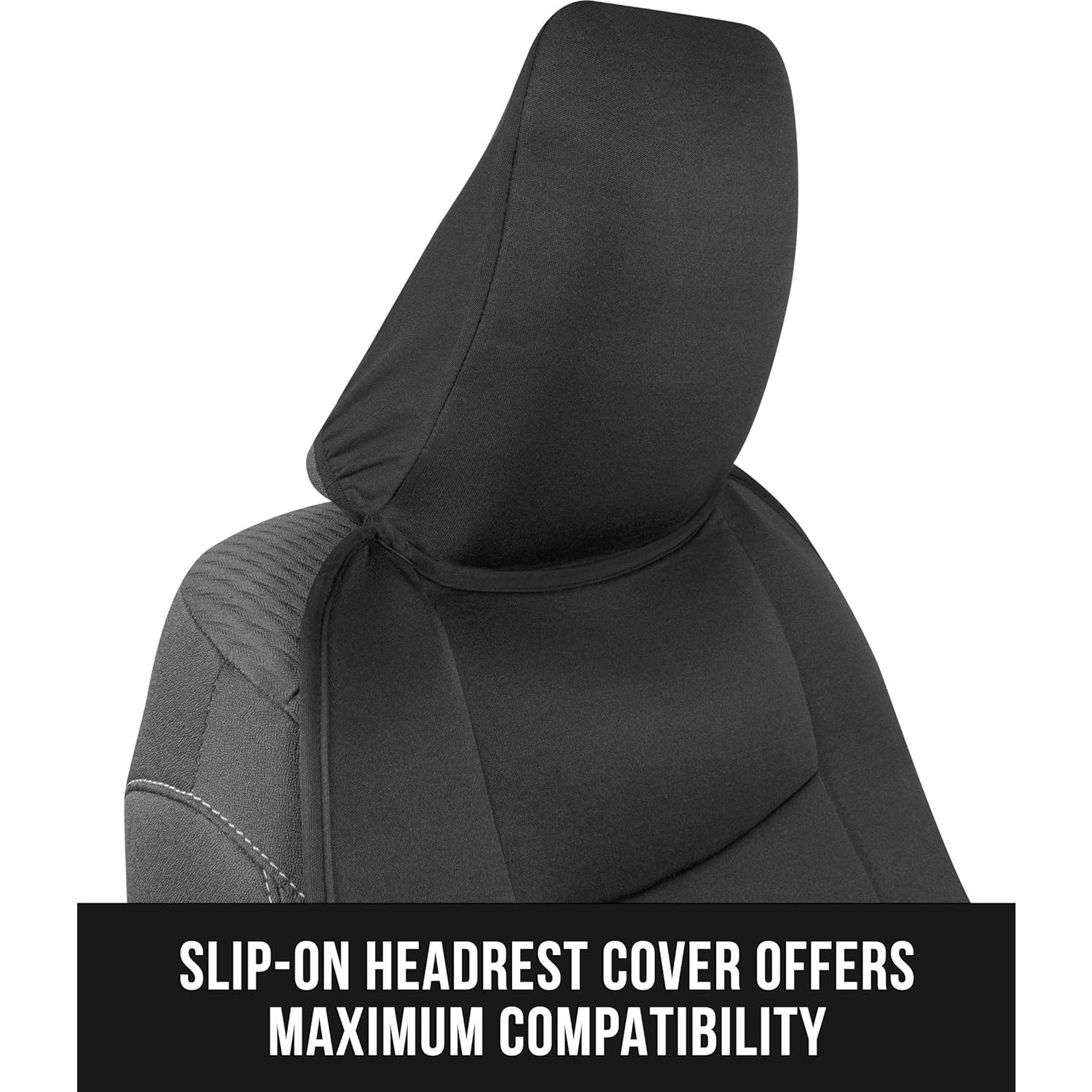 Cubiertas de Asiento Delantero BDK EasyFit Negro - Ajuste Universal