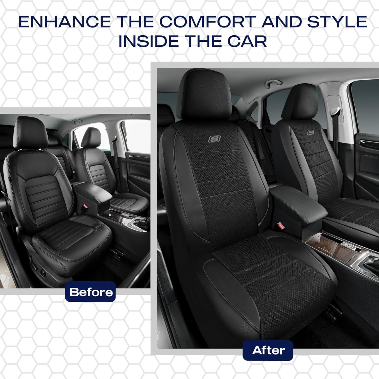 Funda de Asiento Skechers con Espuma de Memoria Negra - Ajuste Universal