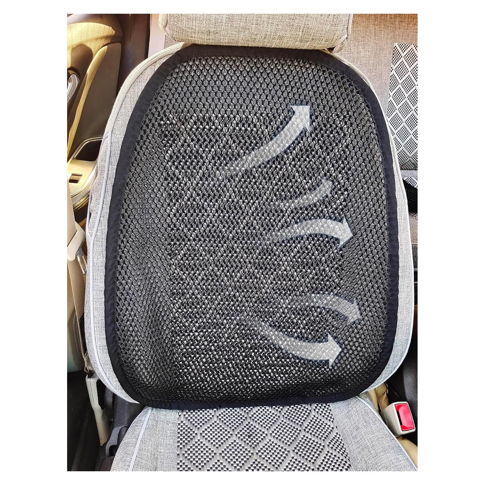 Cojín de Asiento de Coche ACDIAC Malla 3D Transpirable Negro