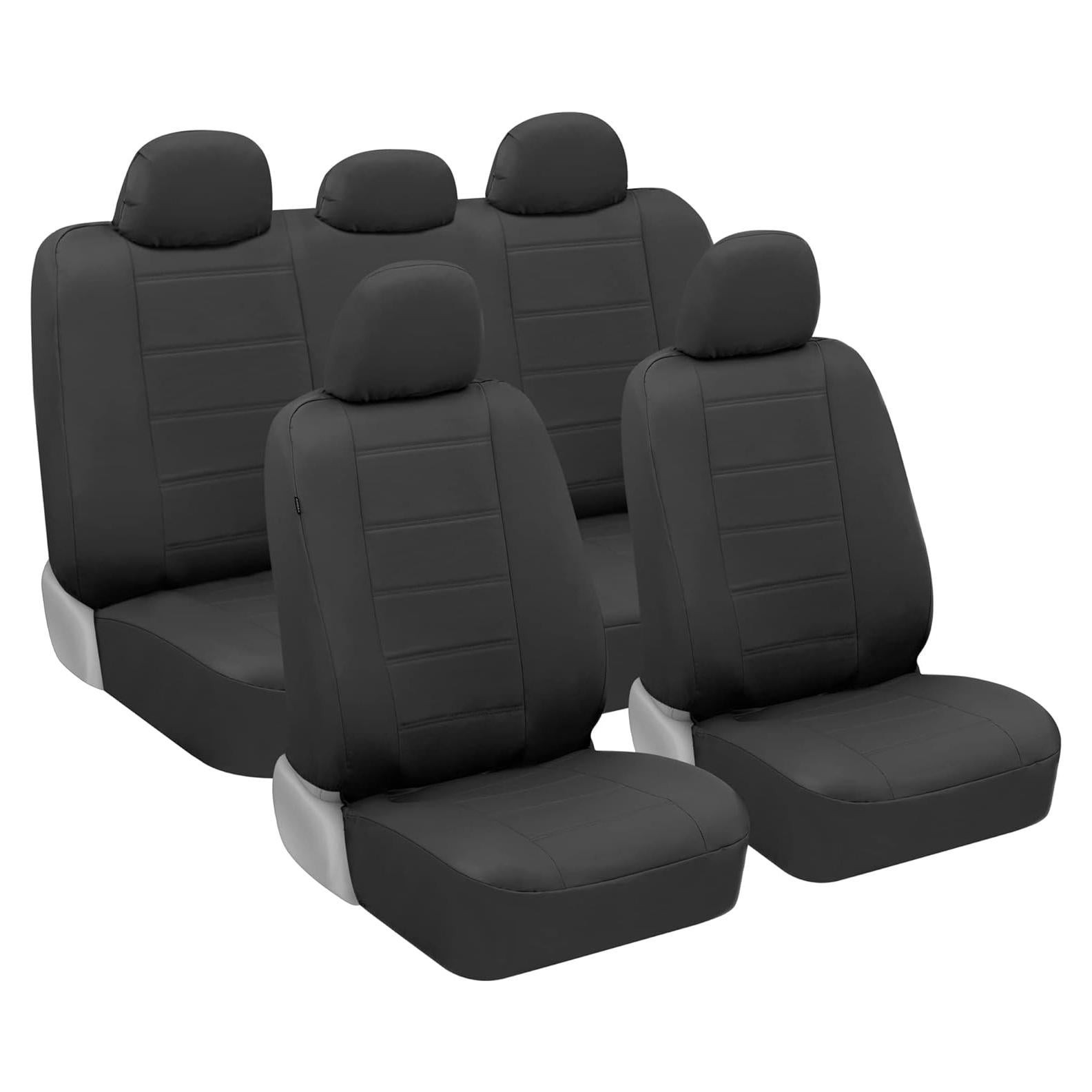 Cubiertas de Asiento de Coche BDK UltraLuxe 9 Piezas Negro