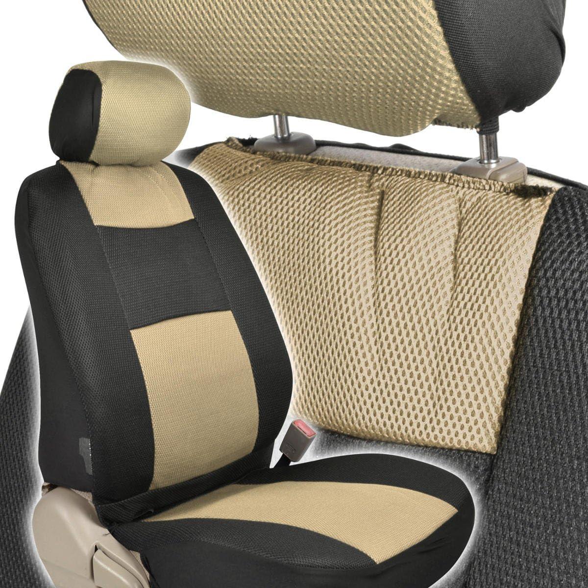 Cubierta de Asiento de Coche BDK 11 Piezas Beige Negro