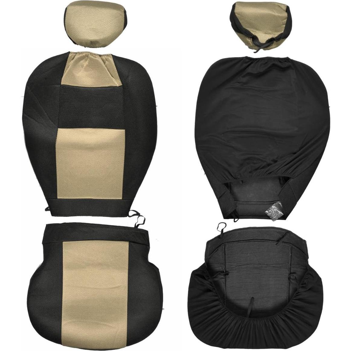 Cubierta de Asiento de Coche BDK 11 Piezas Beige Negro