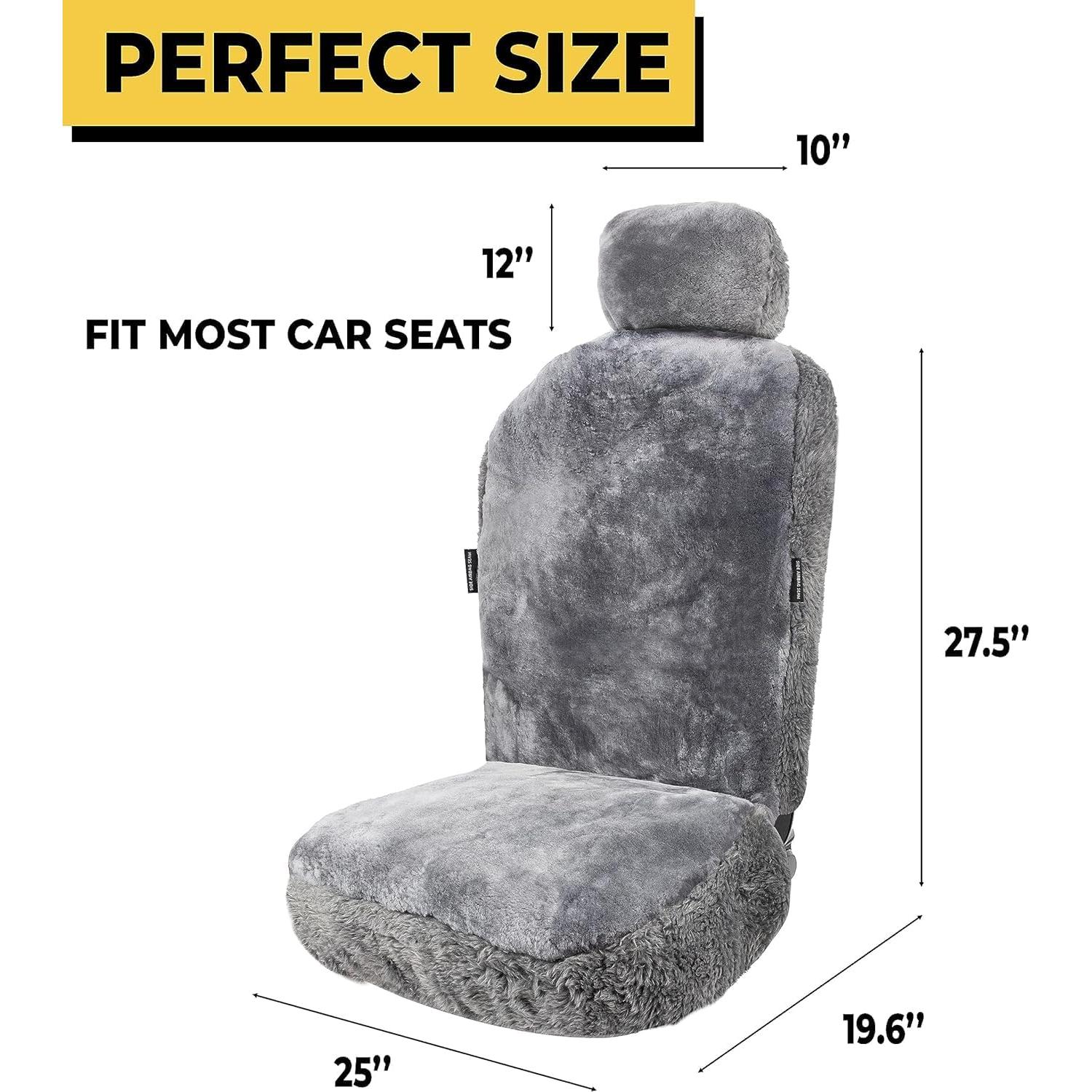 Cubiertas de Asiento de Auto ZONETECH SEFUR Lana Oveja 2 Paquete