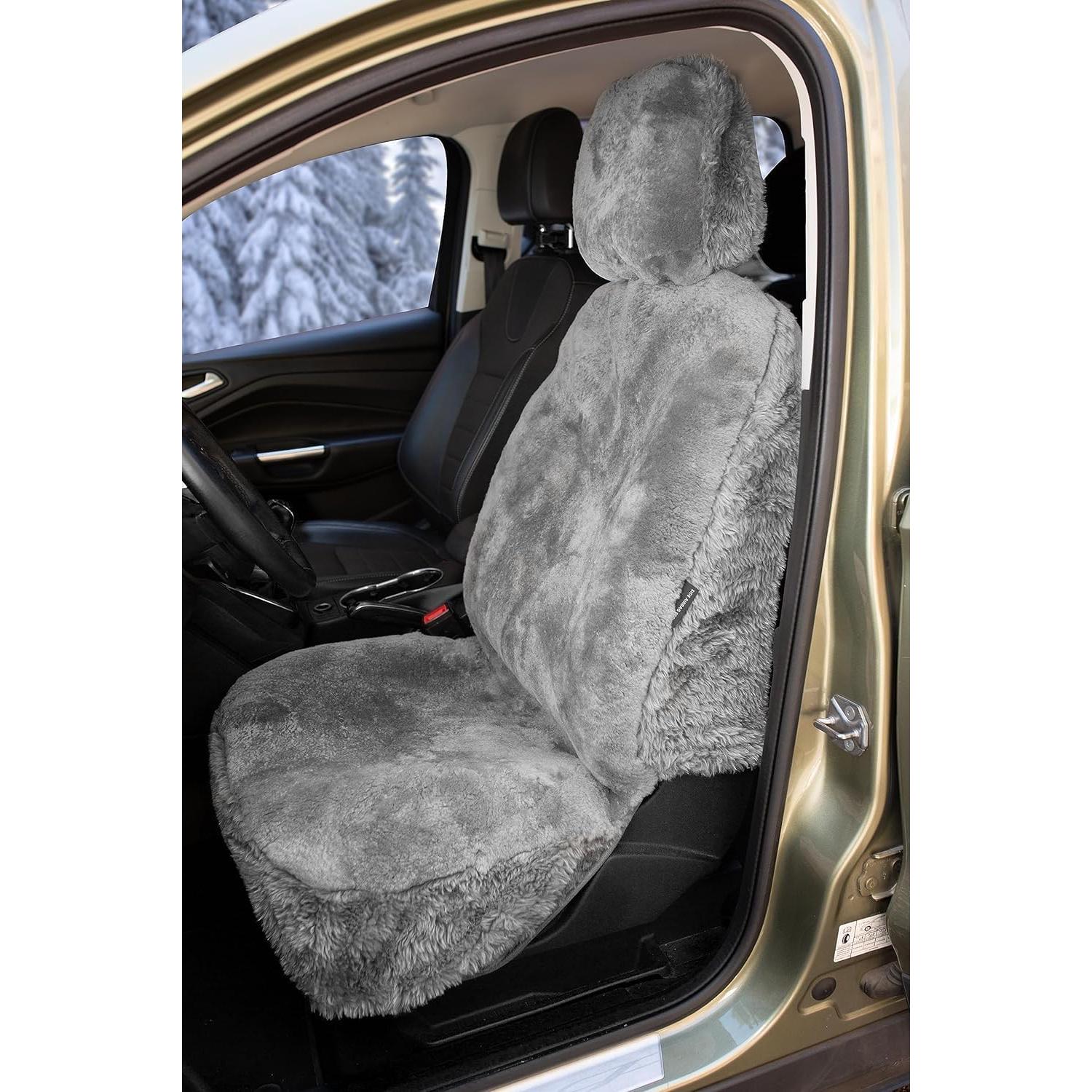 Cubiertas de Asiento de Auto ZONETECH SEFUR Lana Oveja 2 Paquete