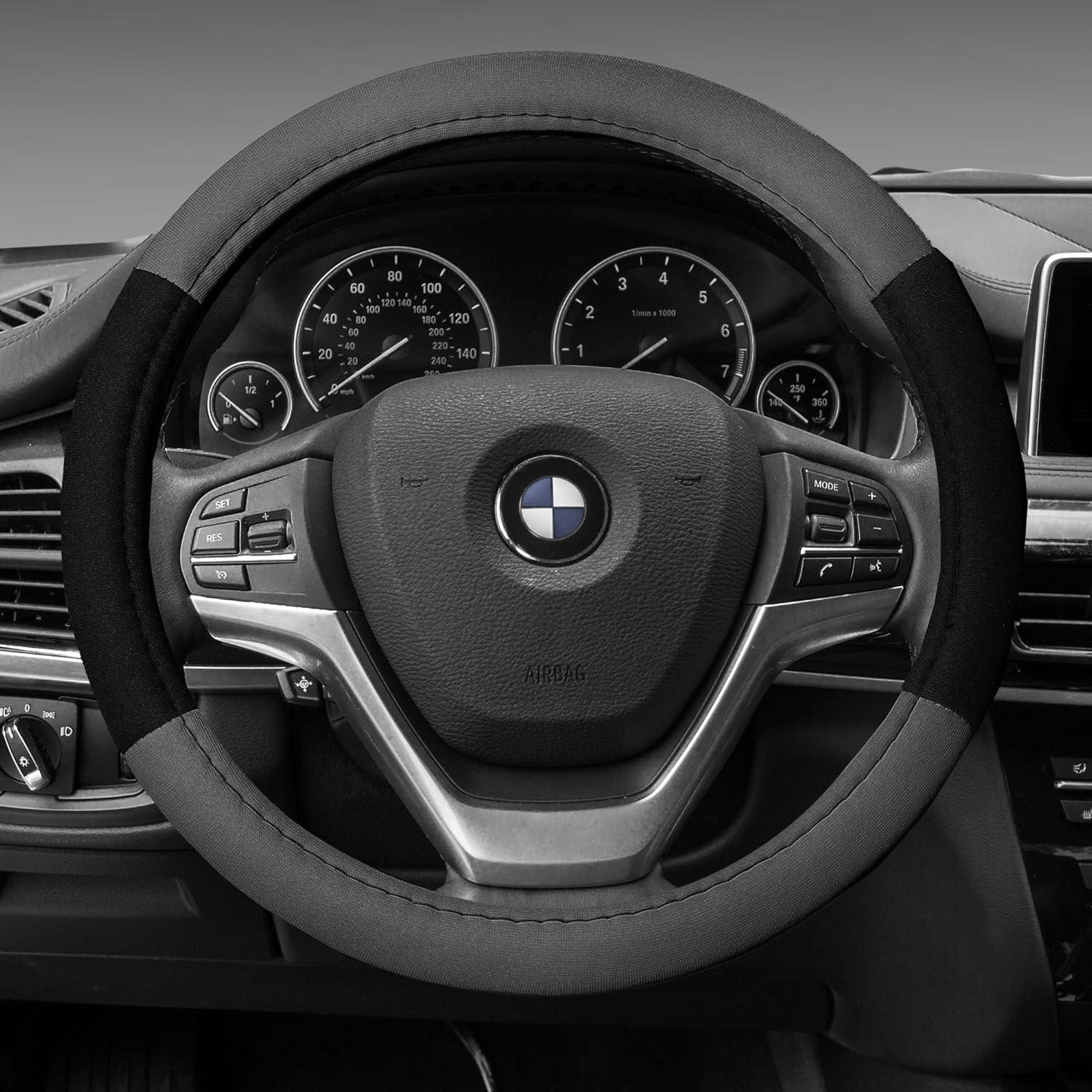 Funda de Volante FH Group Gris Universal para Coches y SUV