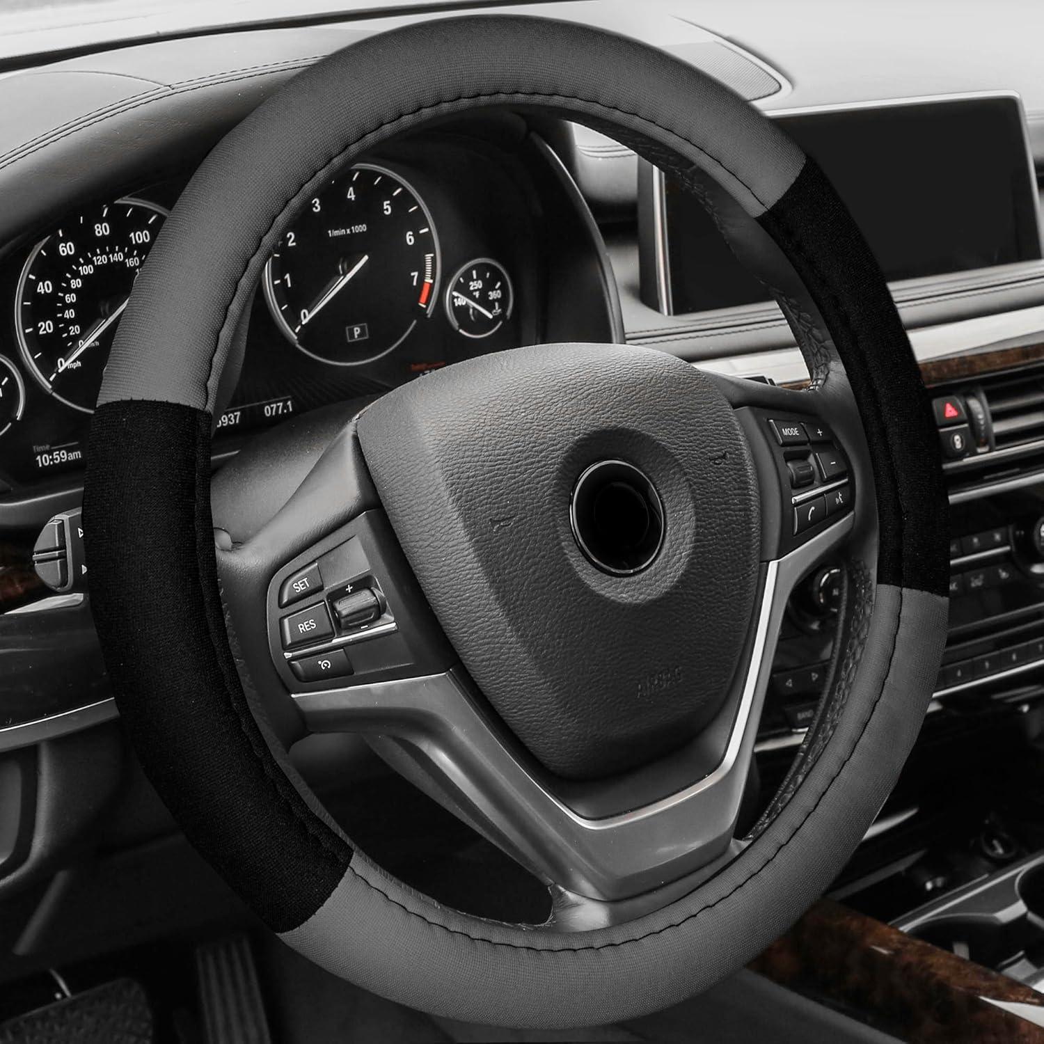 Funda de Volante FH Group Gris Universal para Coches y SUV