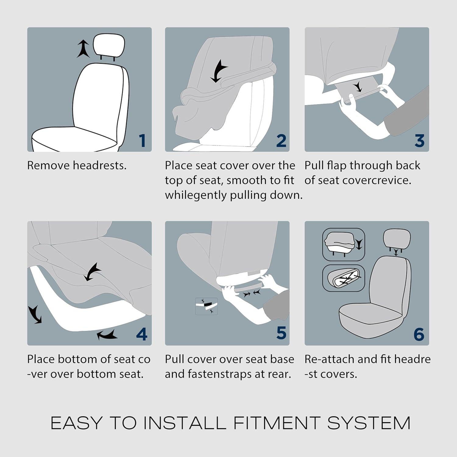 Funda de Asientos Skechers Premium Ajuste Universal Negro