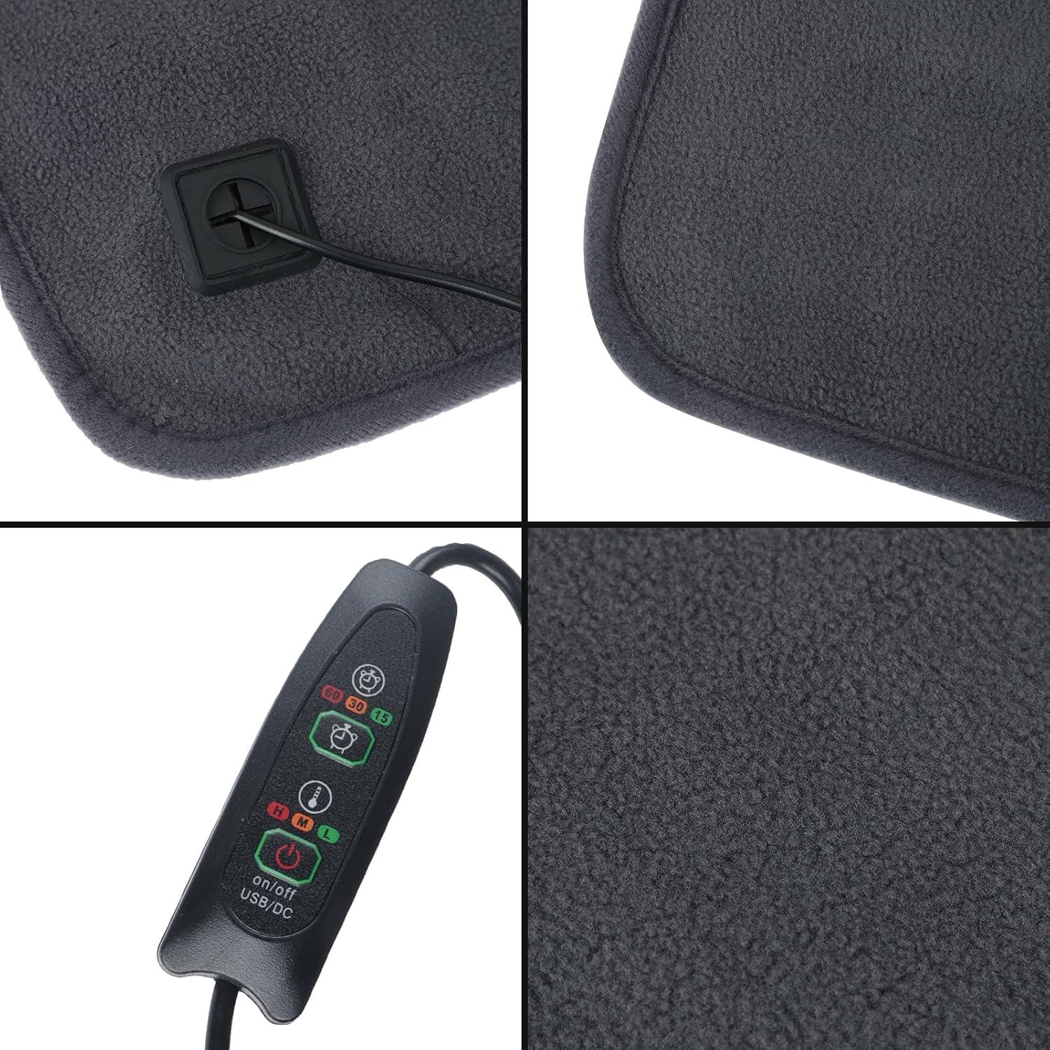 Almohadilla Térmica USB Clobeau 24x30 cm 3 Modos Calor