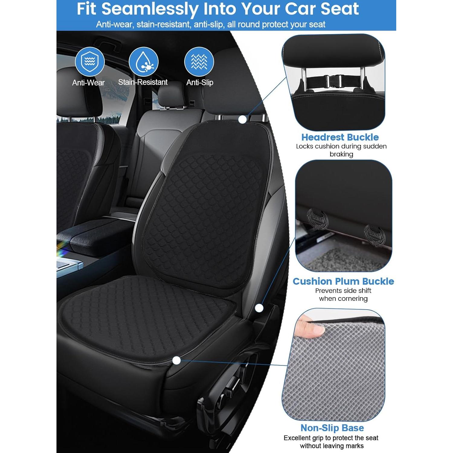 Cojín de Asiento Jisejima Antideslizante Negro 45.72x43.18cm