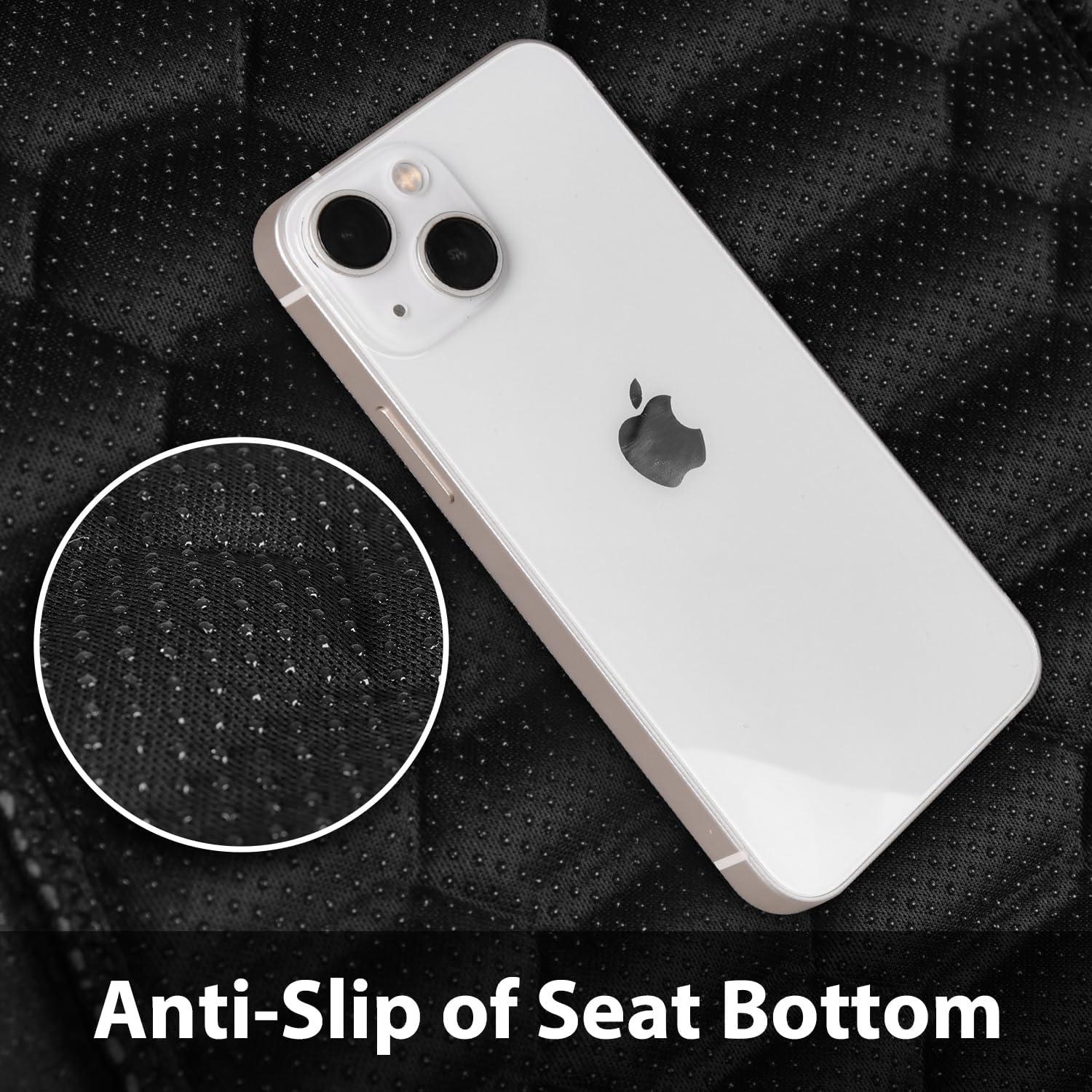 Cubiertas de Asiento Delanteras de Cuero Negro CAR PASS