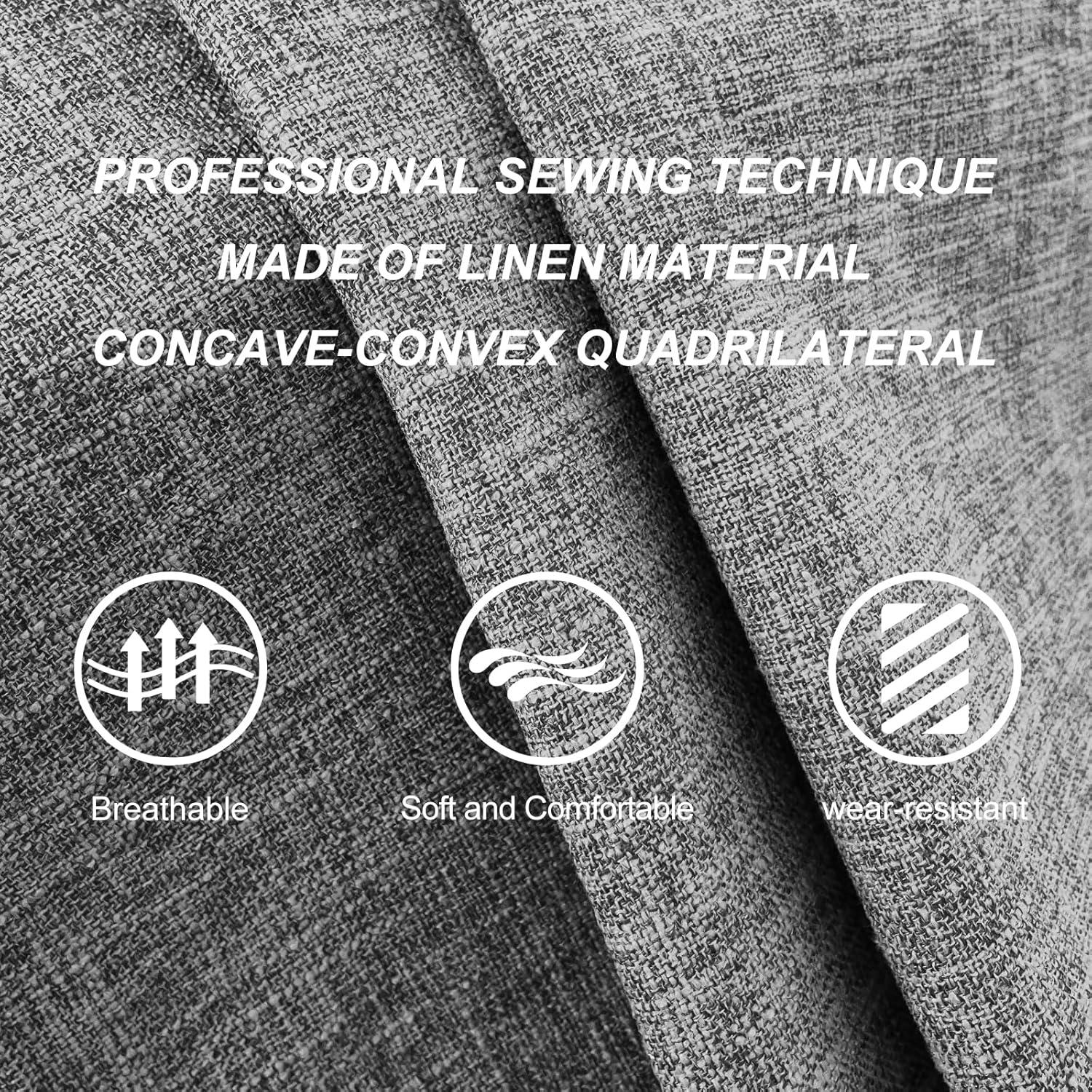 Fundas de Asiento de Coche BOPUOVRE Lino Universal 2 Unidades Gris