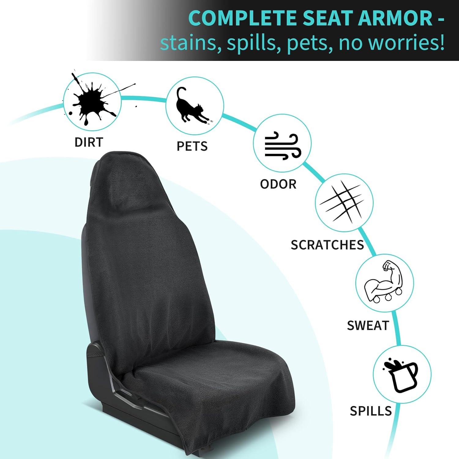 Paquete de 2 Fundas de Toalla Impermeables Movetility - Negro