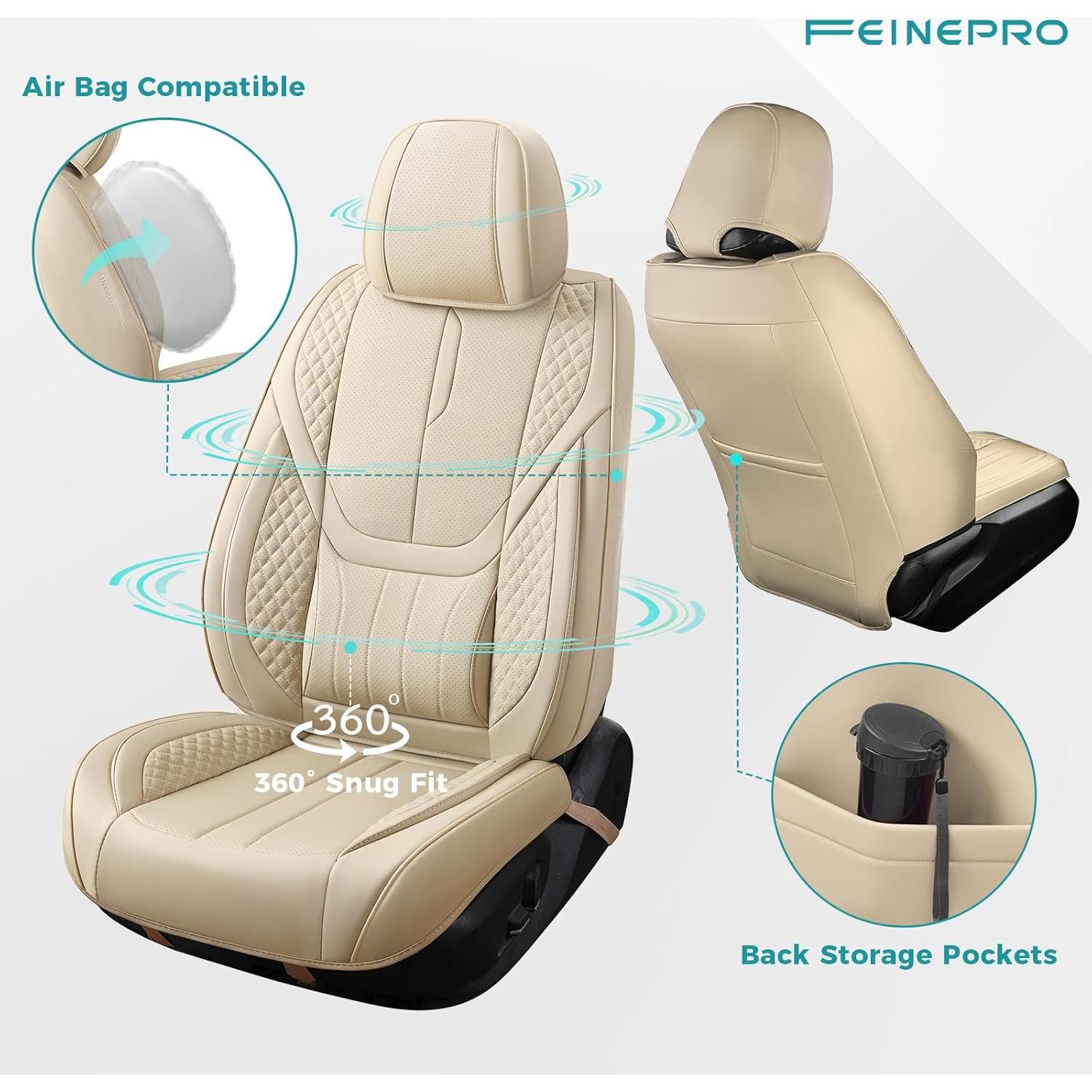 Cubiertas de Asientos de Coche FEINEPRO Juego Completo Beige