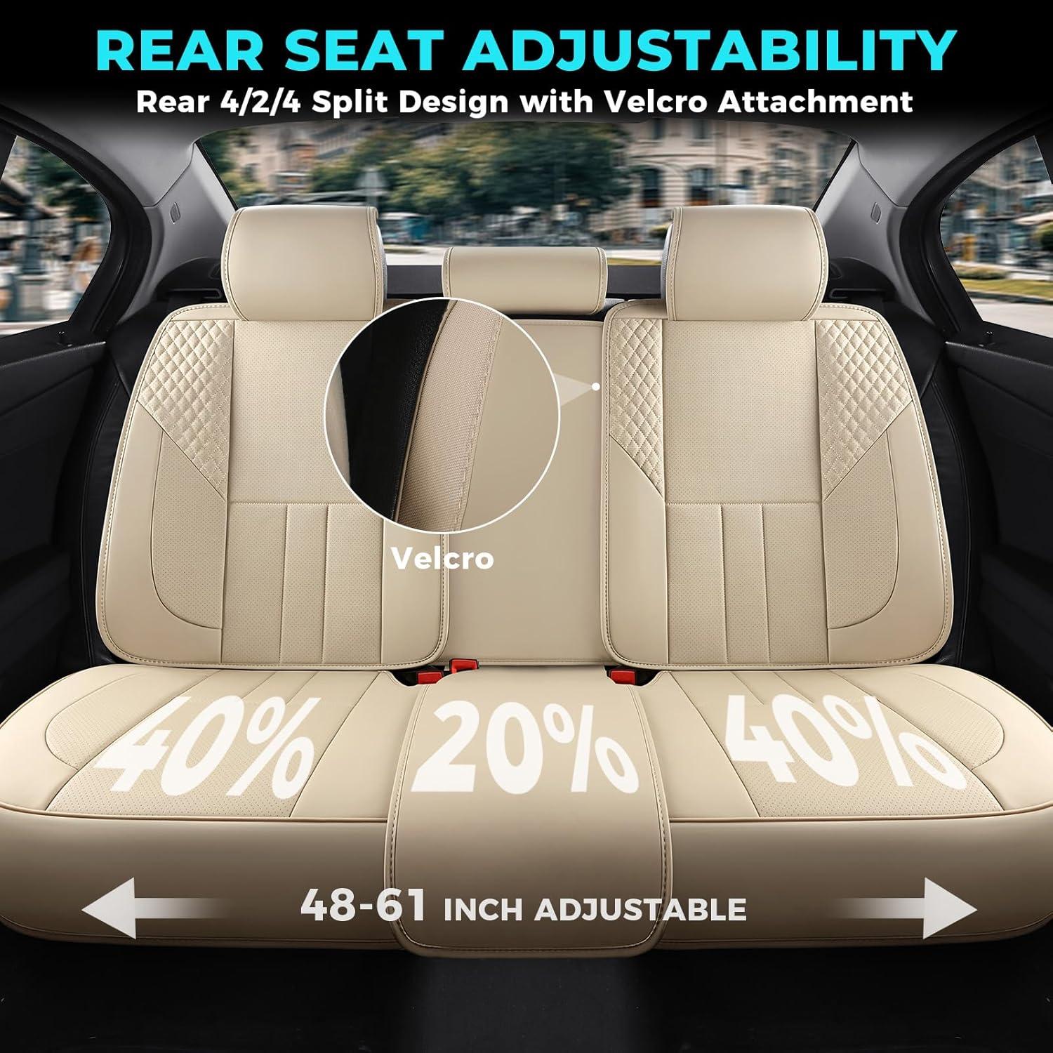 Cubiertas de Asientos de Coche FEINEPRO Juego Completo Beige