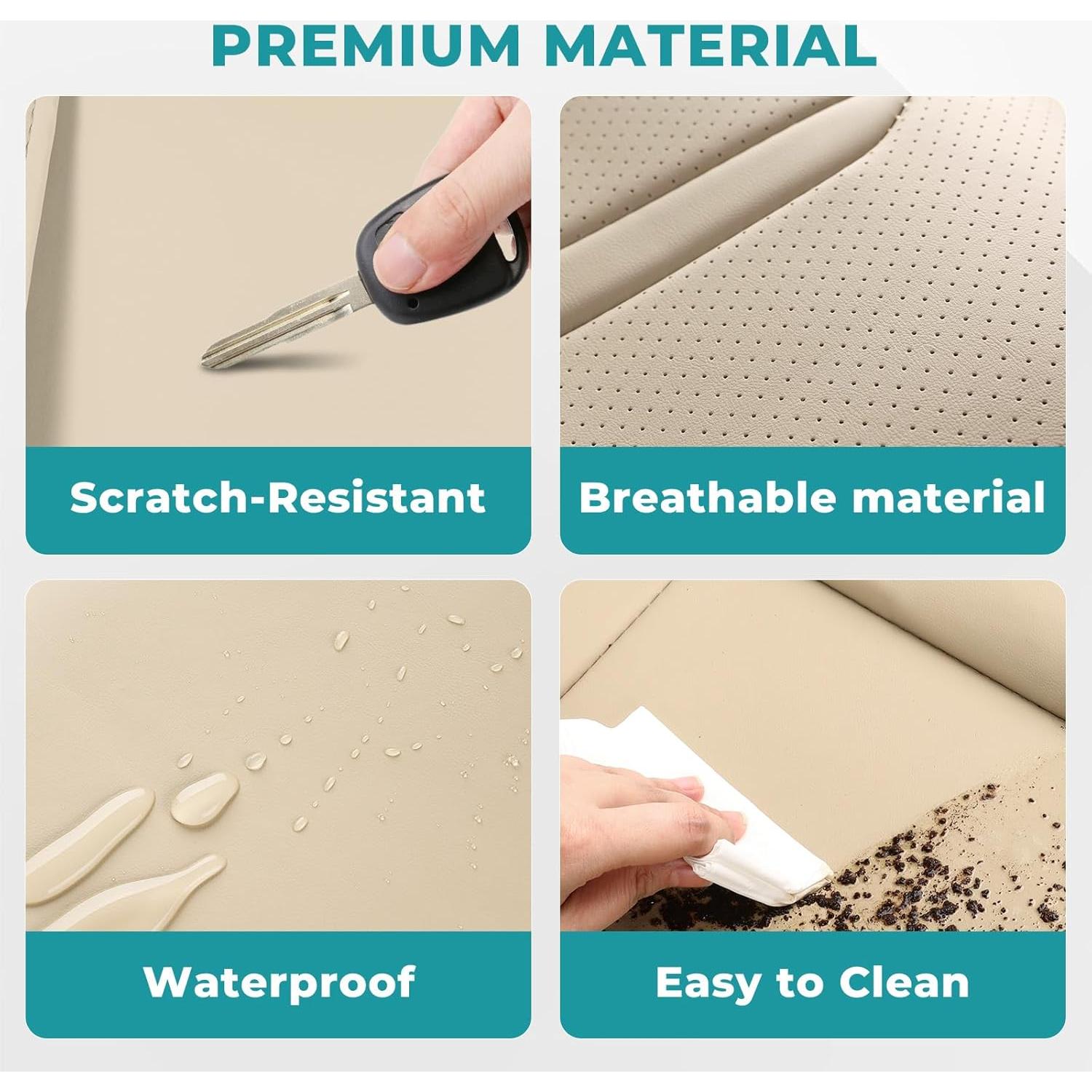 Cubiertas de Asientos de Coche FEINEPRO Juego Completo Beige