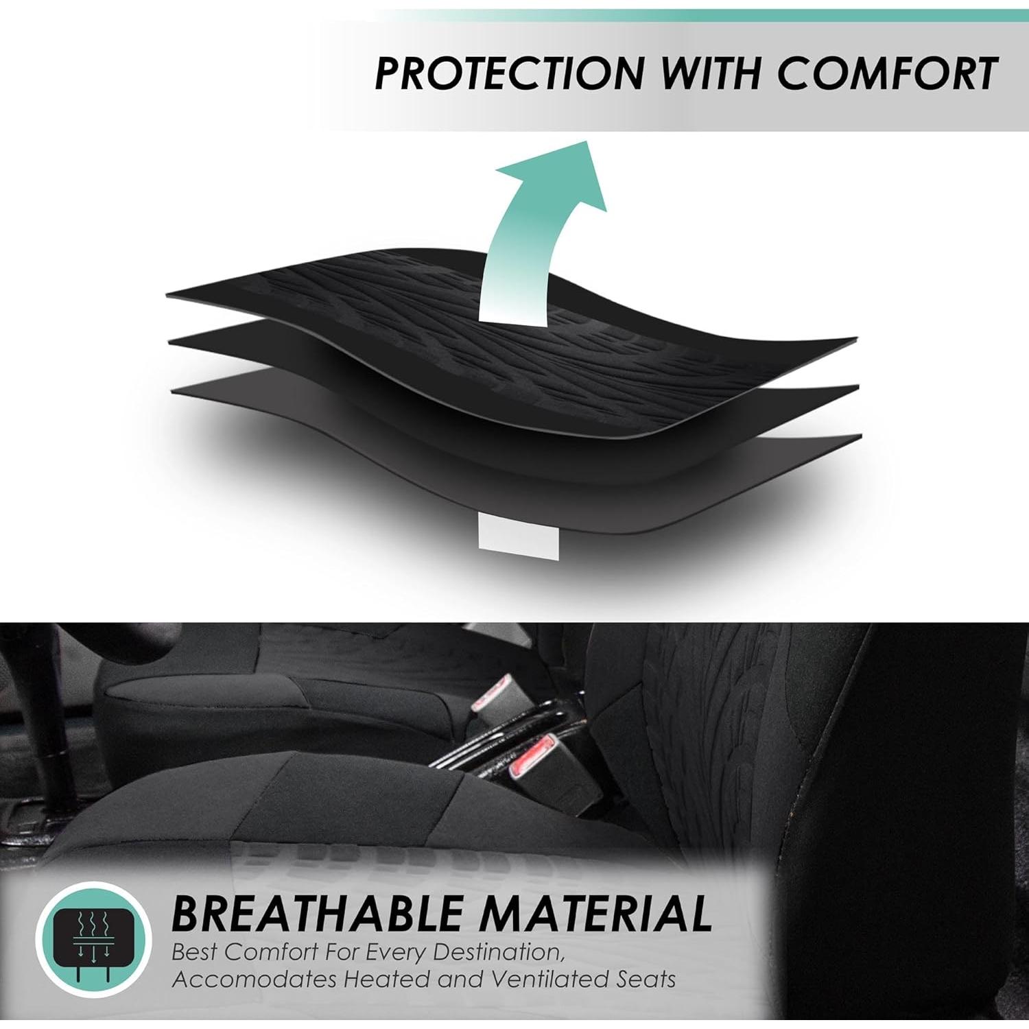 Funda de Asiento de Coche FH Group 7 Pasajeros Negro Universal