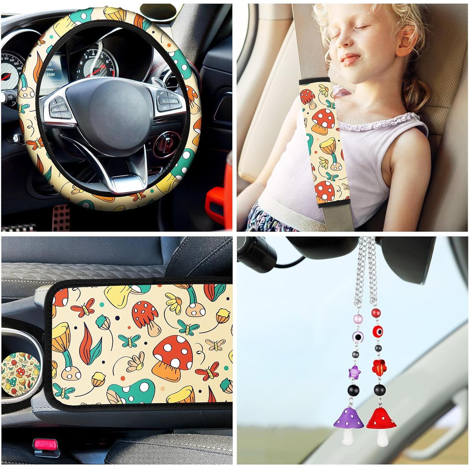 Juego Completo 17 Pcs Accesorios de Coche Riakrum Hongo y Polilla