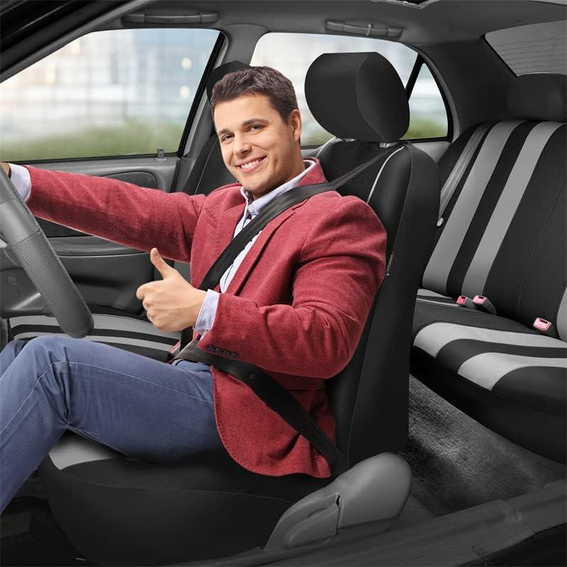 FH Group Funda de Asiento de Coche Universal Rayas Grises