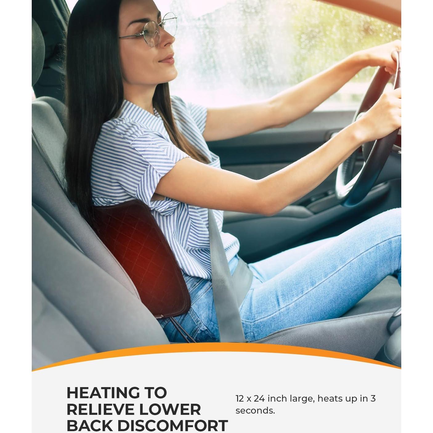 Manta Calentada para Coche CooCoCo 30x60 cm 12V/24V 5 Niveles