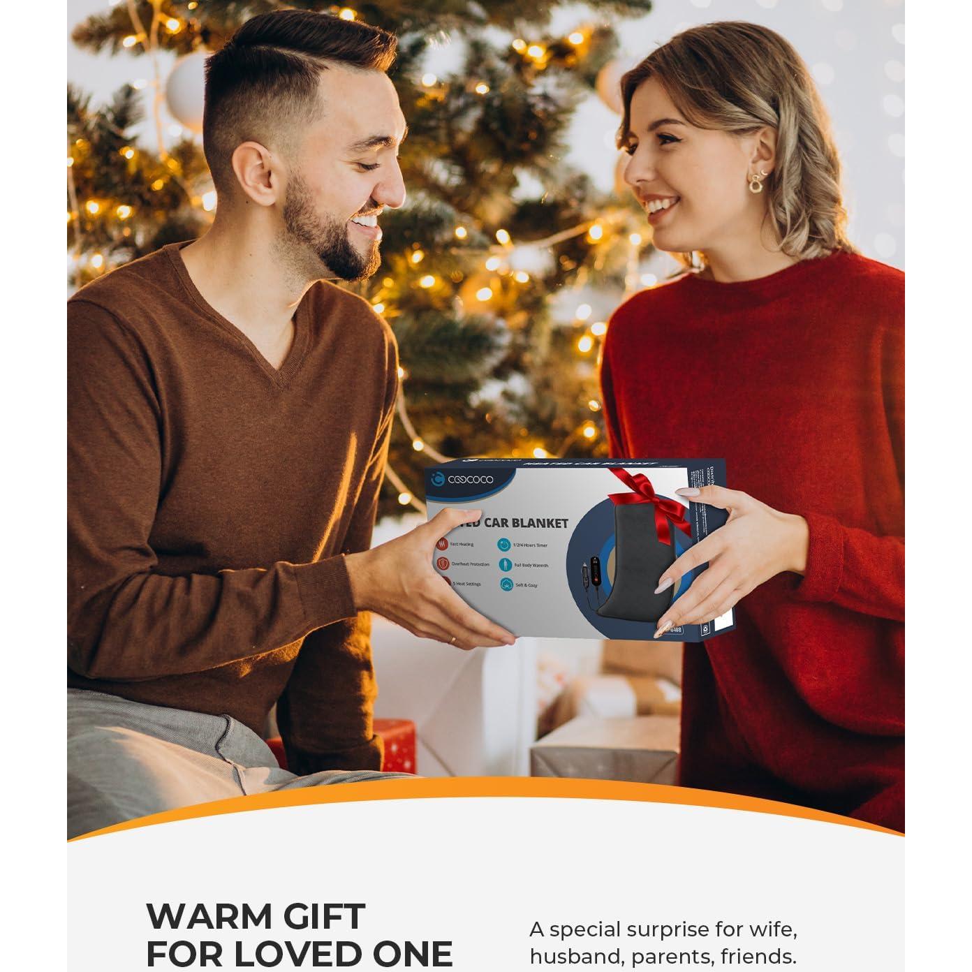 Manta Calentada para Coche CooCoCo 30x60 cm 12V/24V 5 Niveles