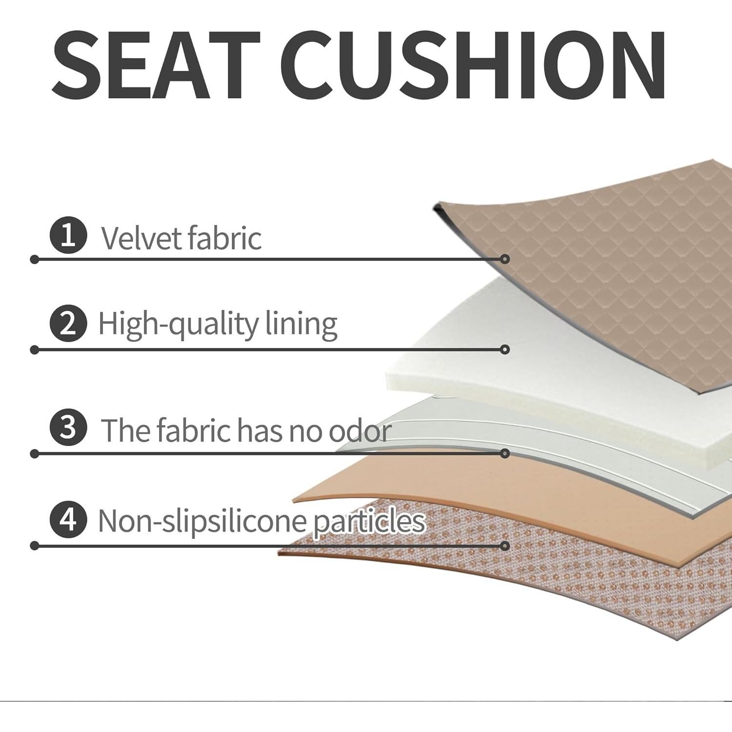 Cojín de Asiento Universal Fioqe Gris 53x48 cm