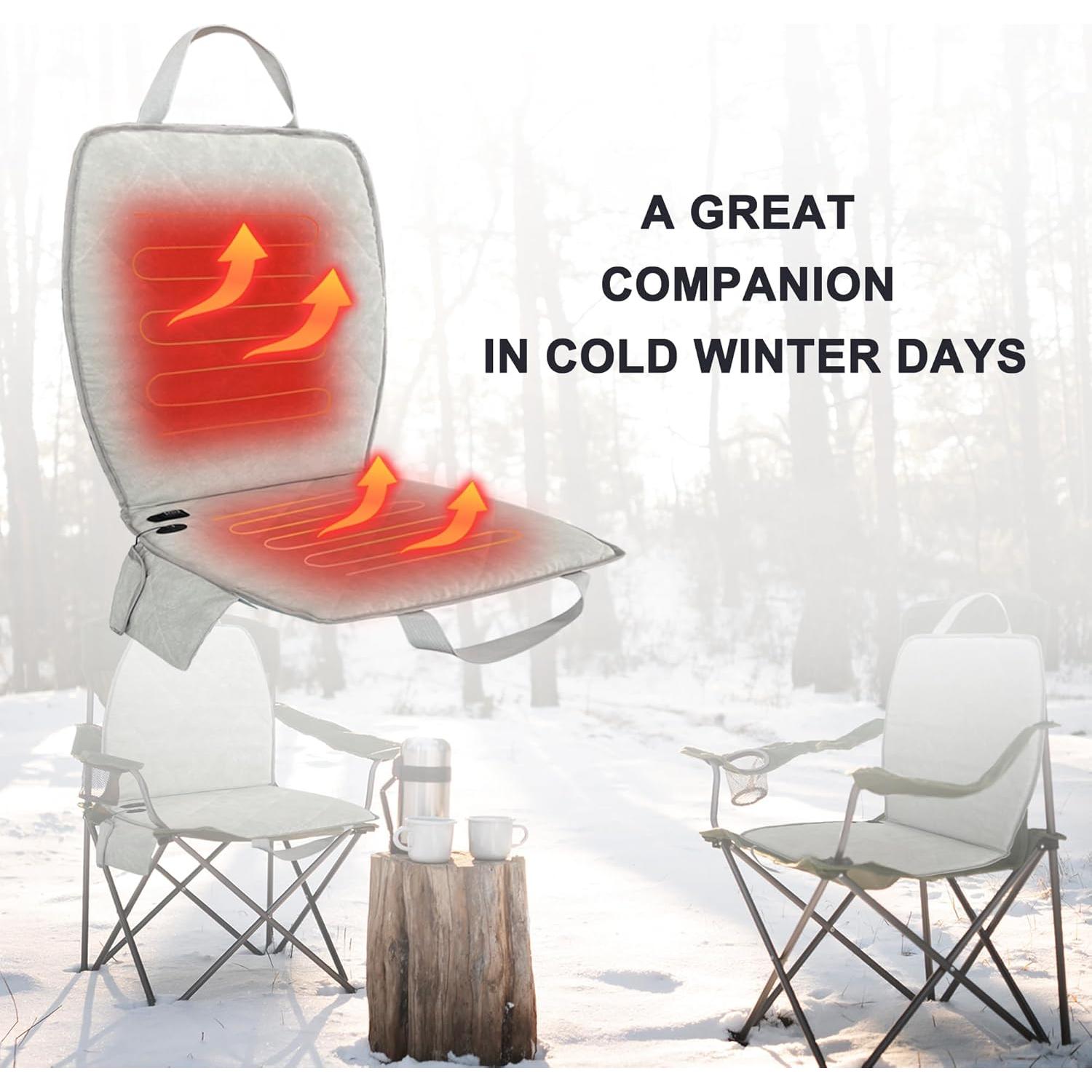 Cojín de Asiento Calentado MYDAYS OUTDOOR Gris USB 40x40cm