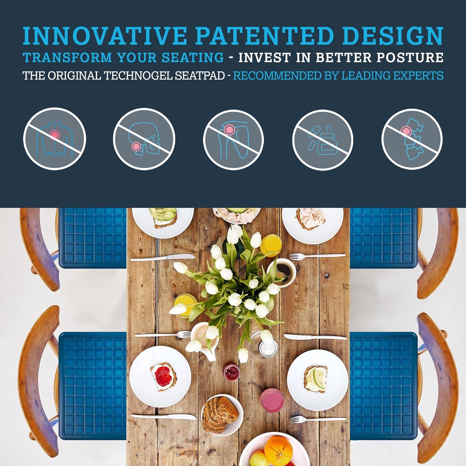 Cojín de Asiento Technogel 40x40 cm - Alivio Ciática y Coxis