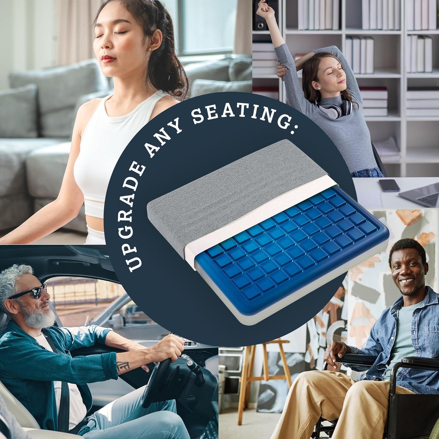 Cojín de Asiento Technogel 40x40 cm - Alivio Ciática y Coxis