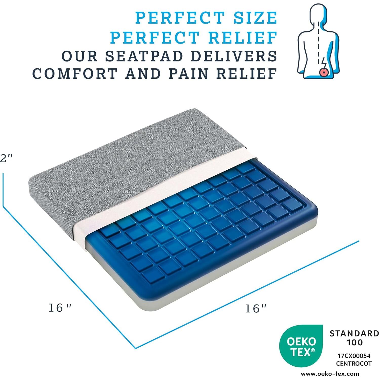 Cojín de Asiento Technogel 40x40 cm - Alivio Ciática y Coxis