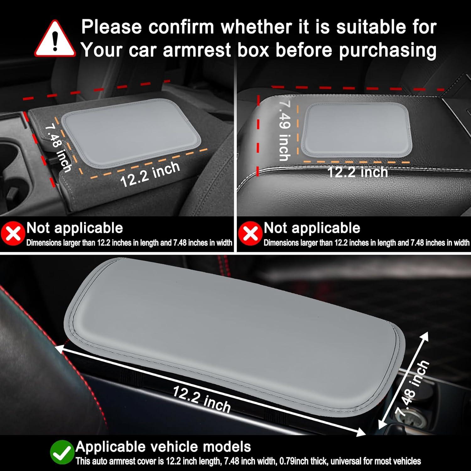 Funda de Apoyabrazos de Auto Amiss Gris Universal Impermeable