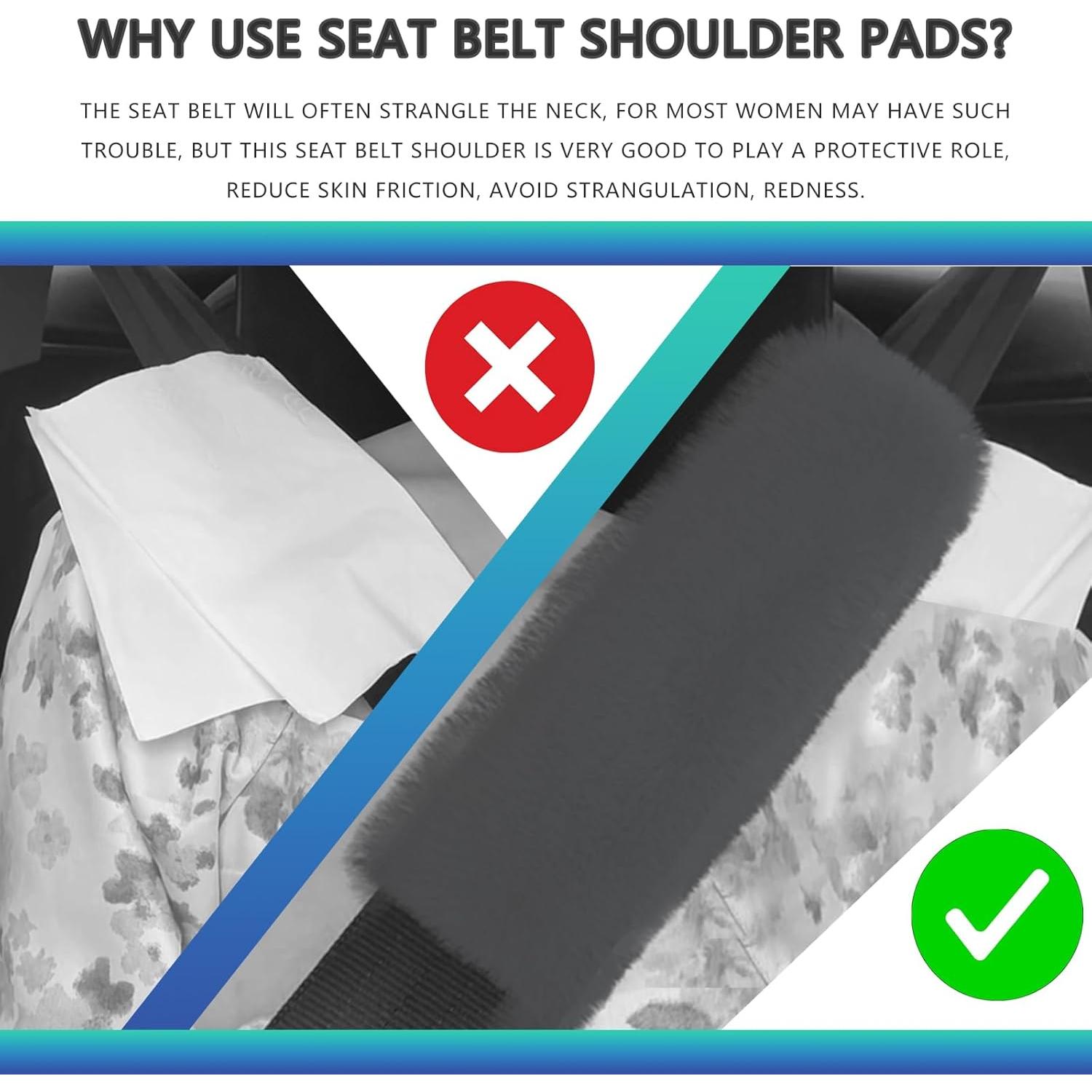 Fundas de Cinturón de Seguridad Luminuti 2 Pcs Gris Suave