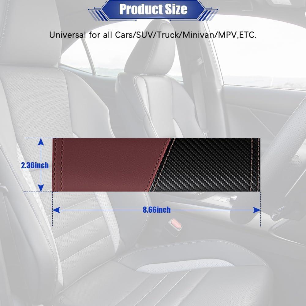 Funda almohadilla cinturón seguridad JDDRY fibra carbono Rojo Vino