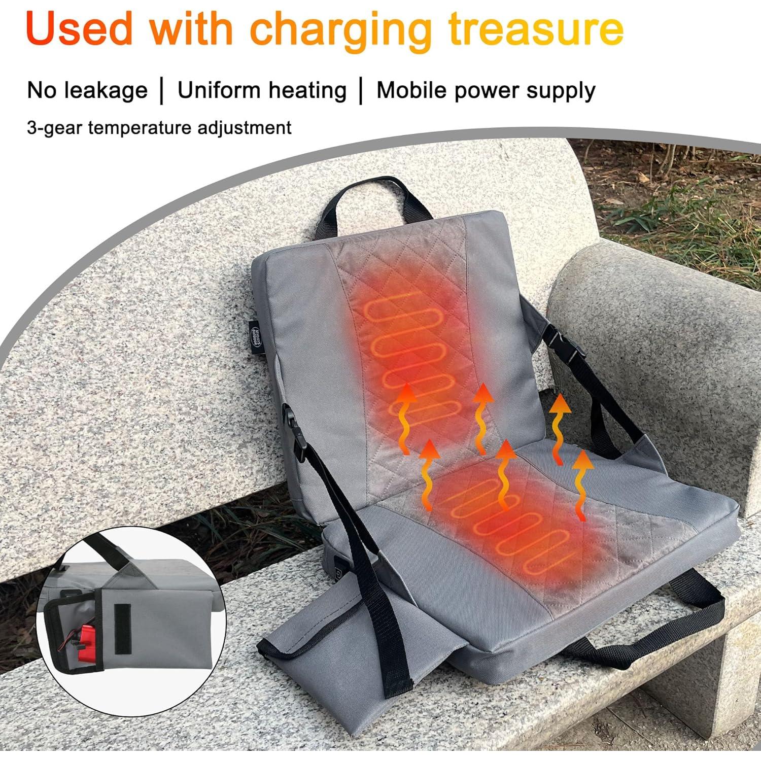 Cojín de Asiento Calentado MYDAYS OUTDOOR Gris Plegable USB