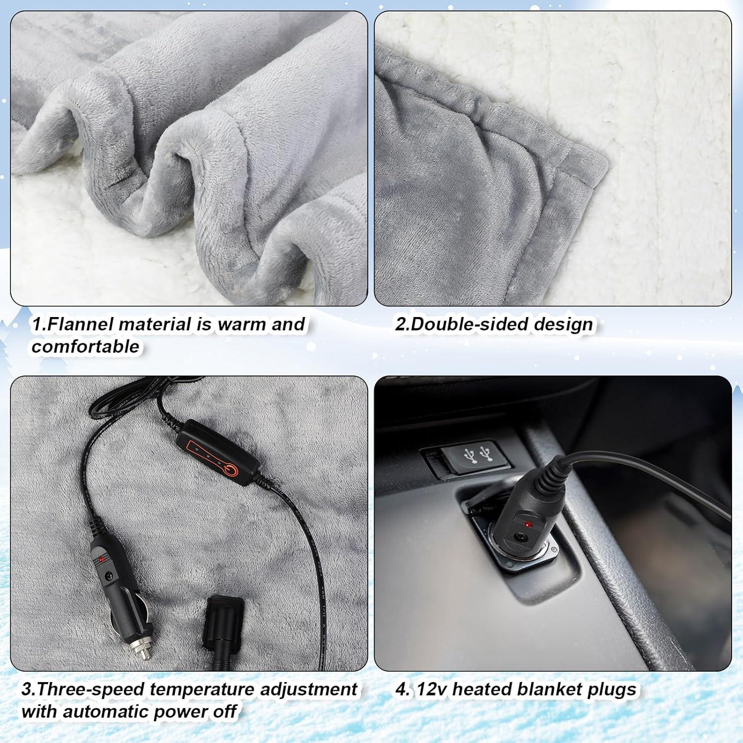 Manta Calentada Eléctrica para Auto Glooglitter 100x150 cm 12V